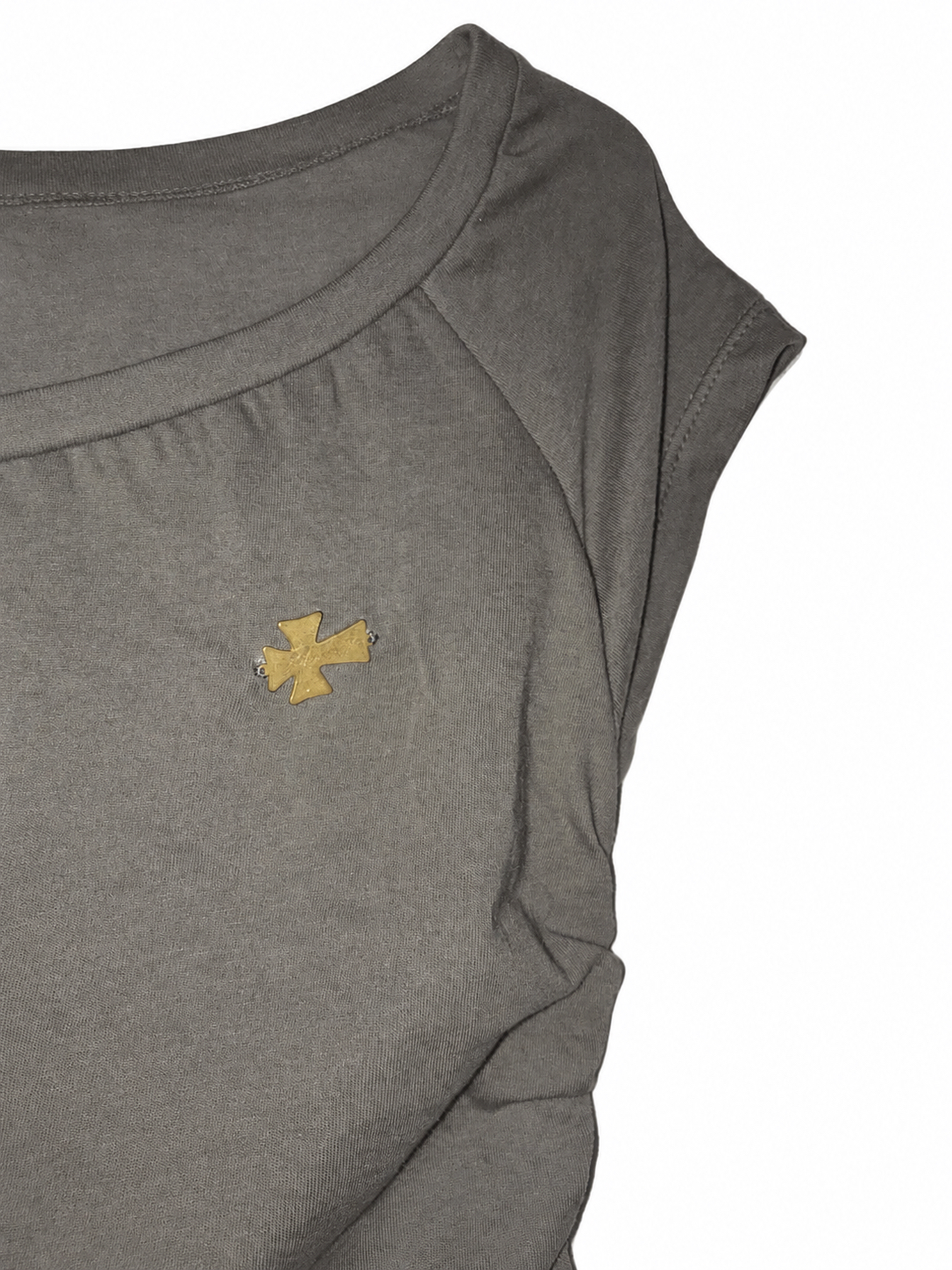 Cross Ruched Cutout Top