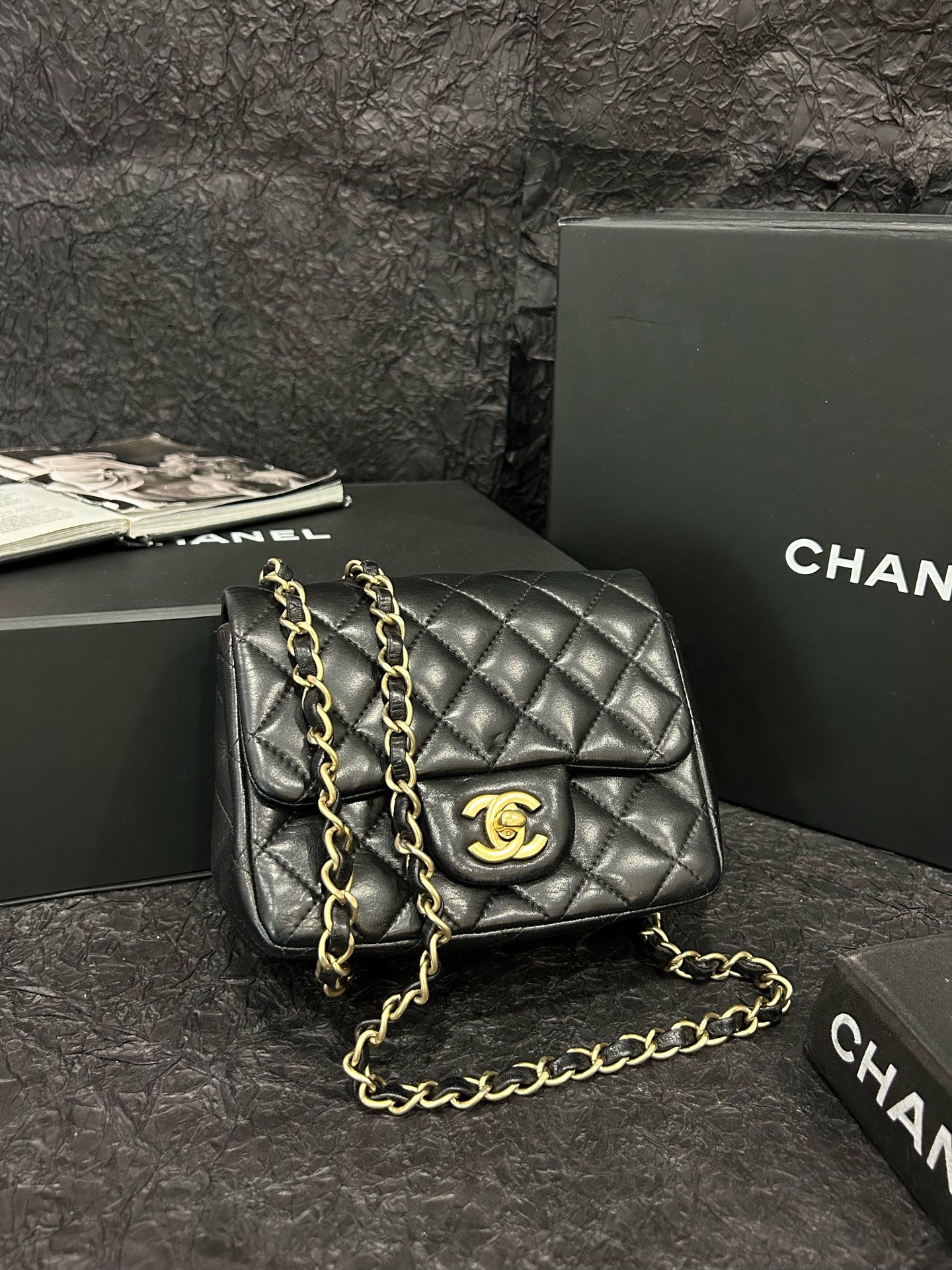 【預訂貨品】Chanel 黑金方胖子 