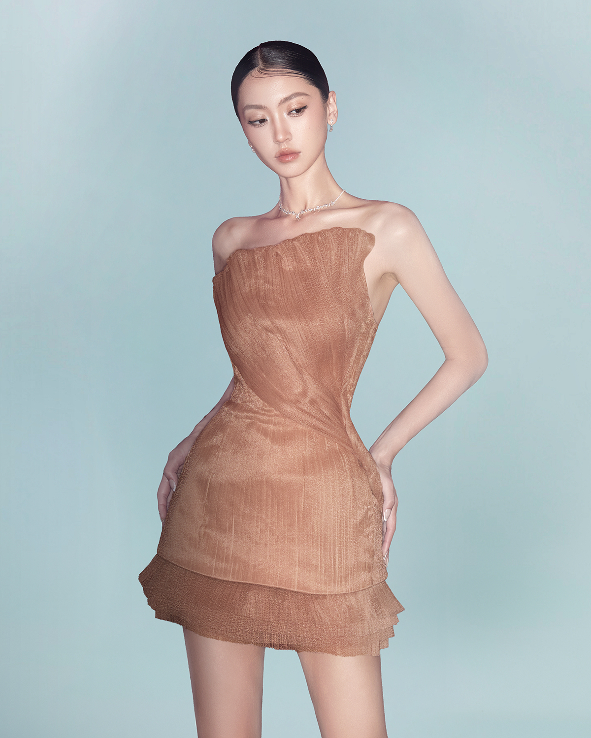 Veloura Sculpted Mini Dress  