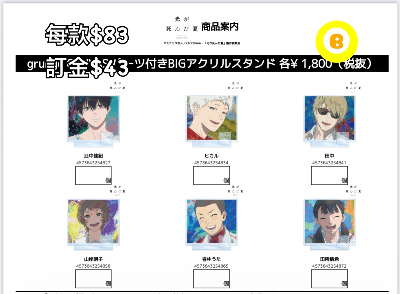 Preorder預訂6/2026年光逝去的夏天grunge CANVAS立牌