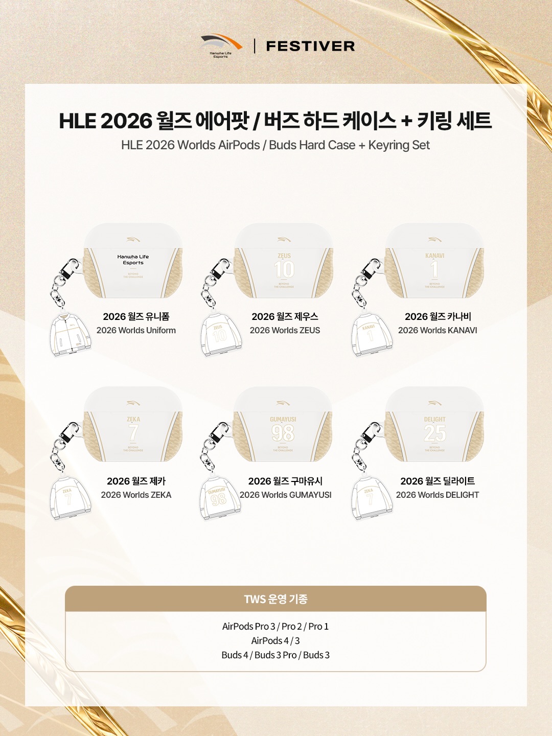 [ 韓國電競 ] HLE X Festiver 2026 worlds 世界賽手機殼 系列