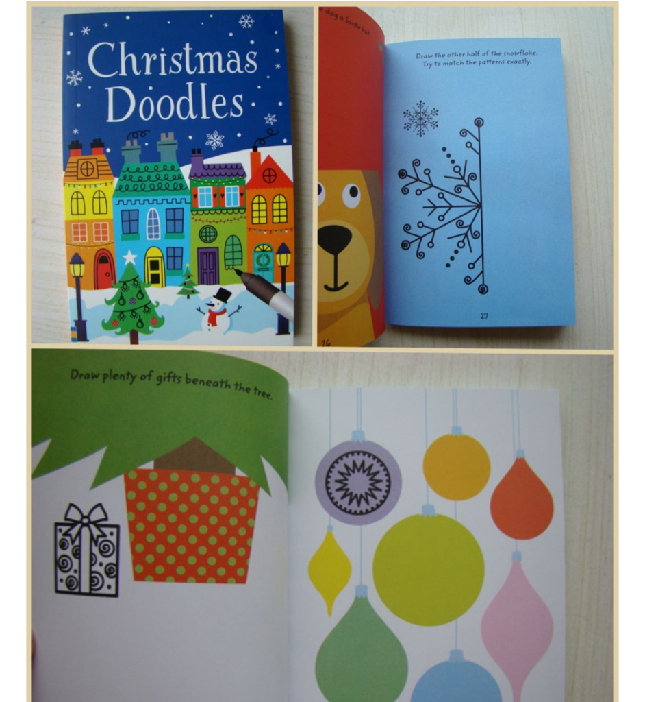 Usborne Christmas Maze Book Doodles book 