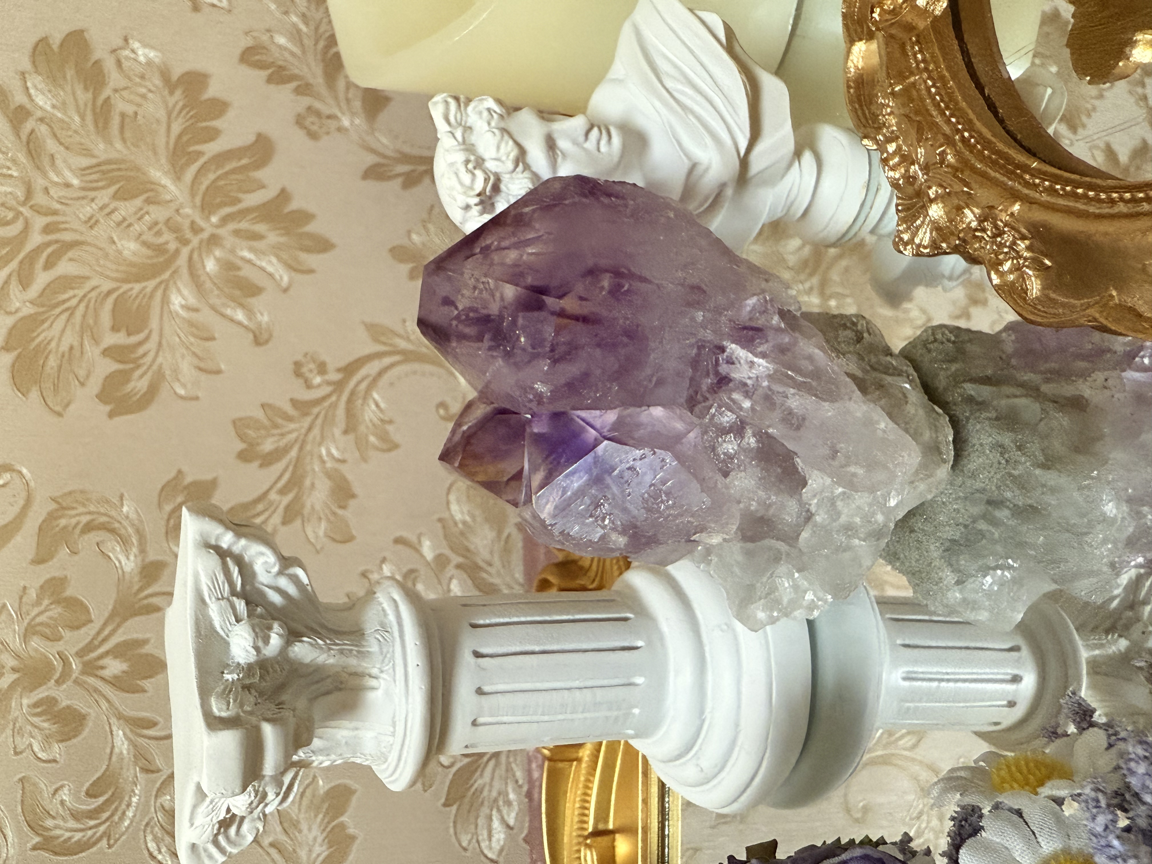 正宗巴西 ‧ 教堂風紫幻影原礦晶簇