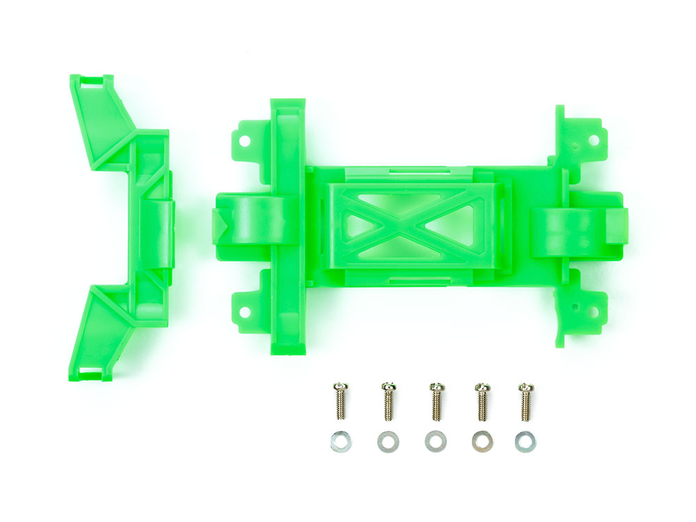 REINFORCED GEAR COVER (for MS CHASSIS) FLUORESCENT GREEN MINI 4WD STATION
