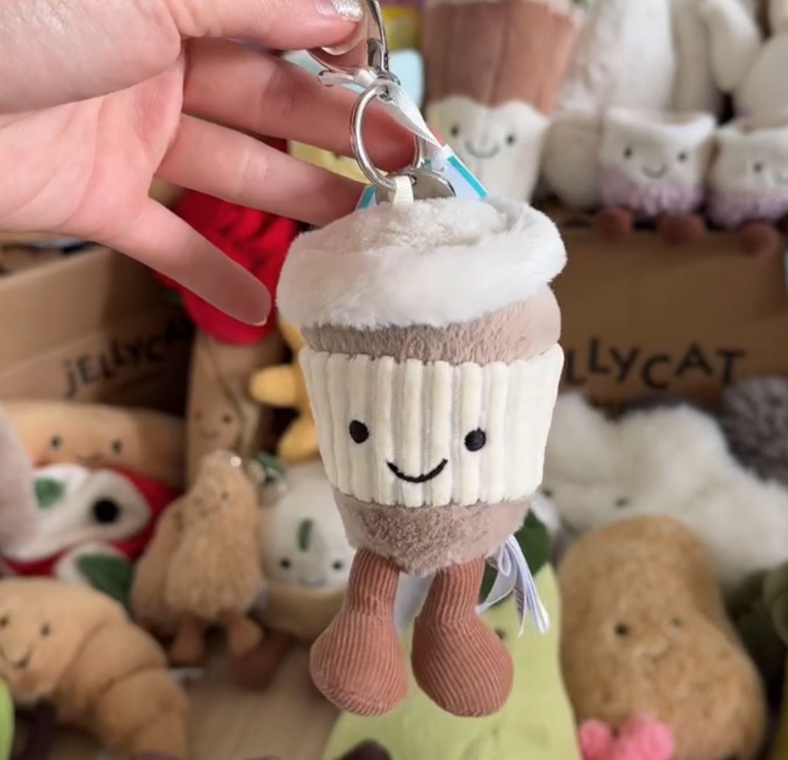 現貨Jellycat ！即買即寄/自取 Coffee keychain 聖誕🎄優惠