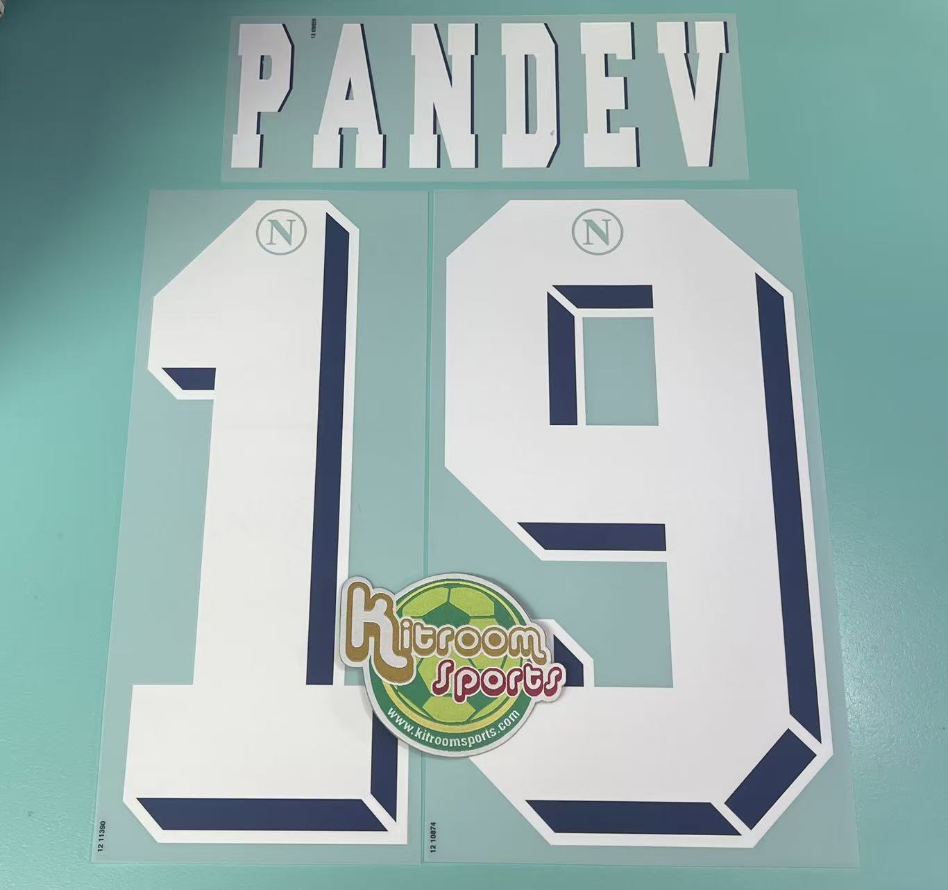 2012-13 Napoli Home Nameset #19 PANDEV