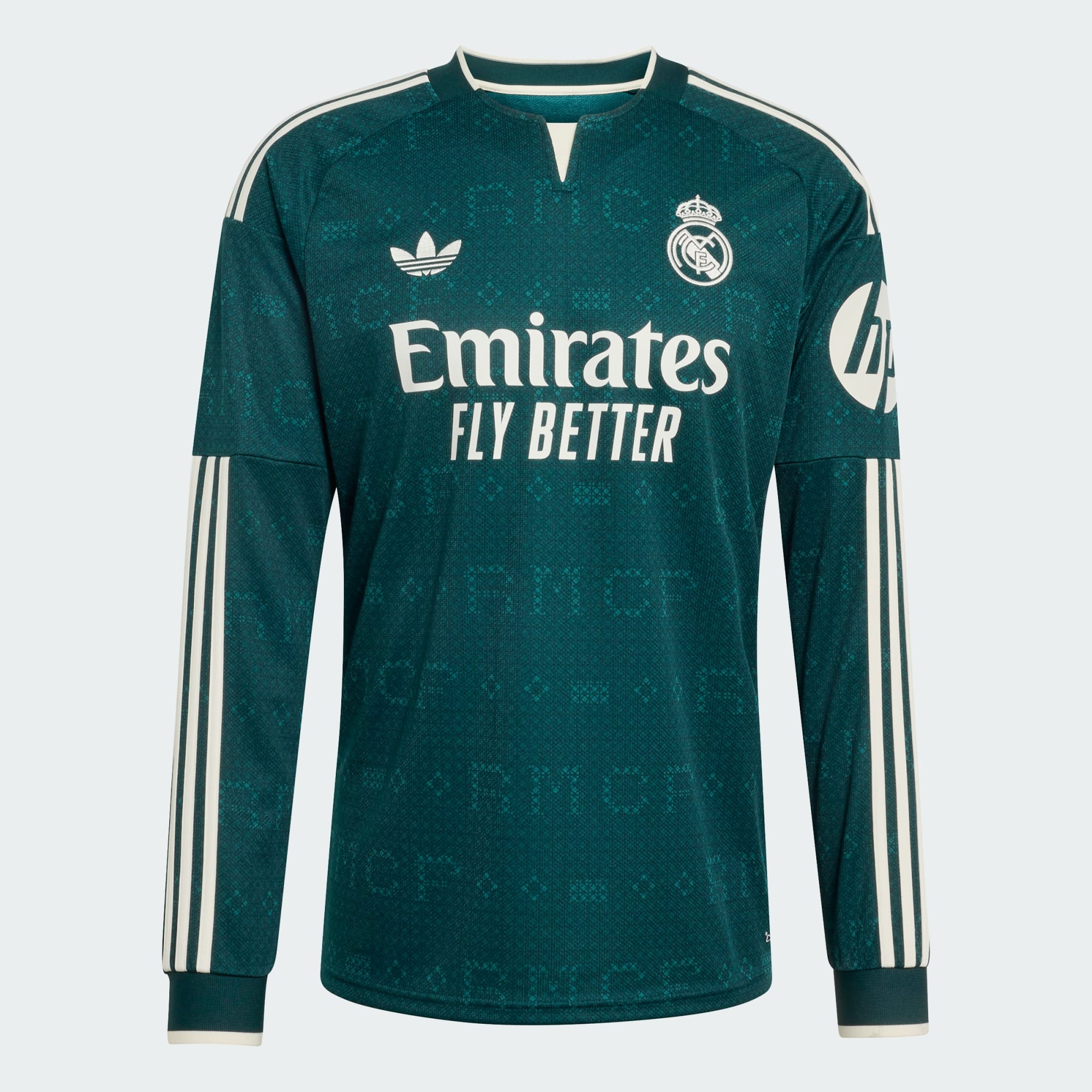 💚典雅的暗綠色調 Adidas Real Madrid 皇家馬德里 2026-27 作客長袖球迷版球衣 (可加印字章) KC3970