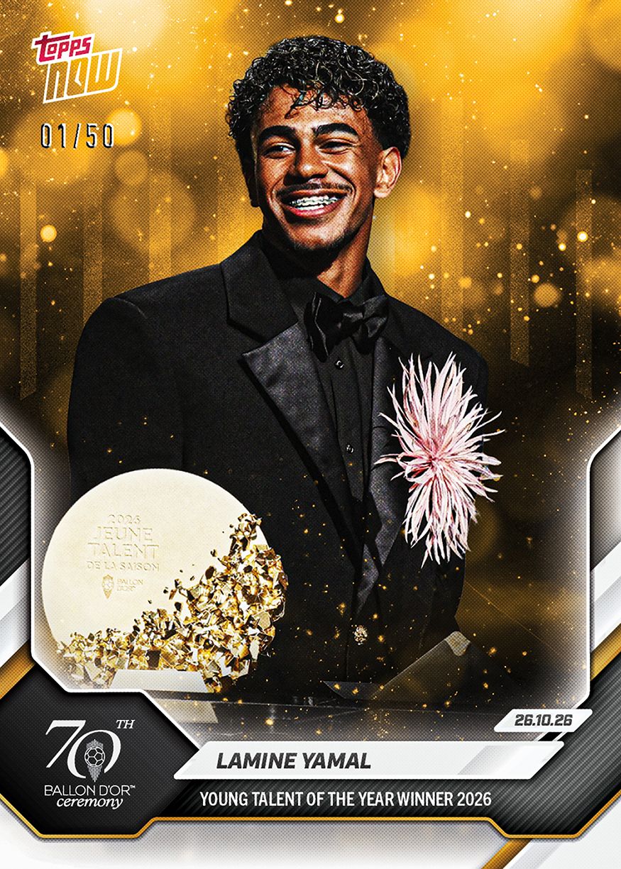 Lamine Yamal - 2026 Ballon d'Or Topps NOW® #2 年度最佳年輕球員紀念卡【團購】