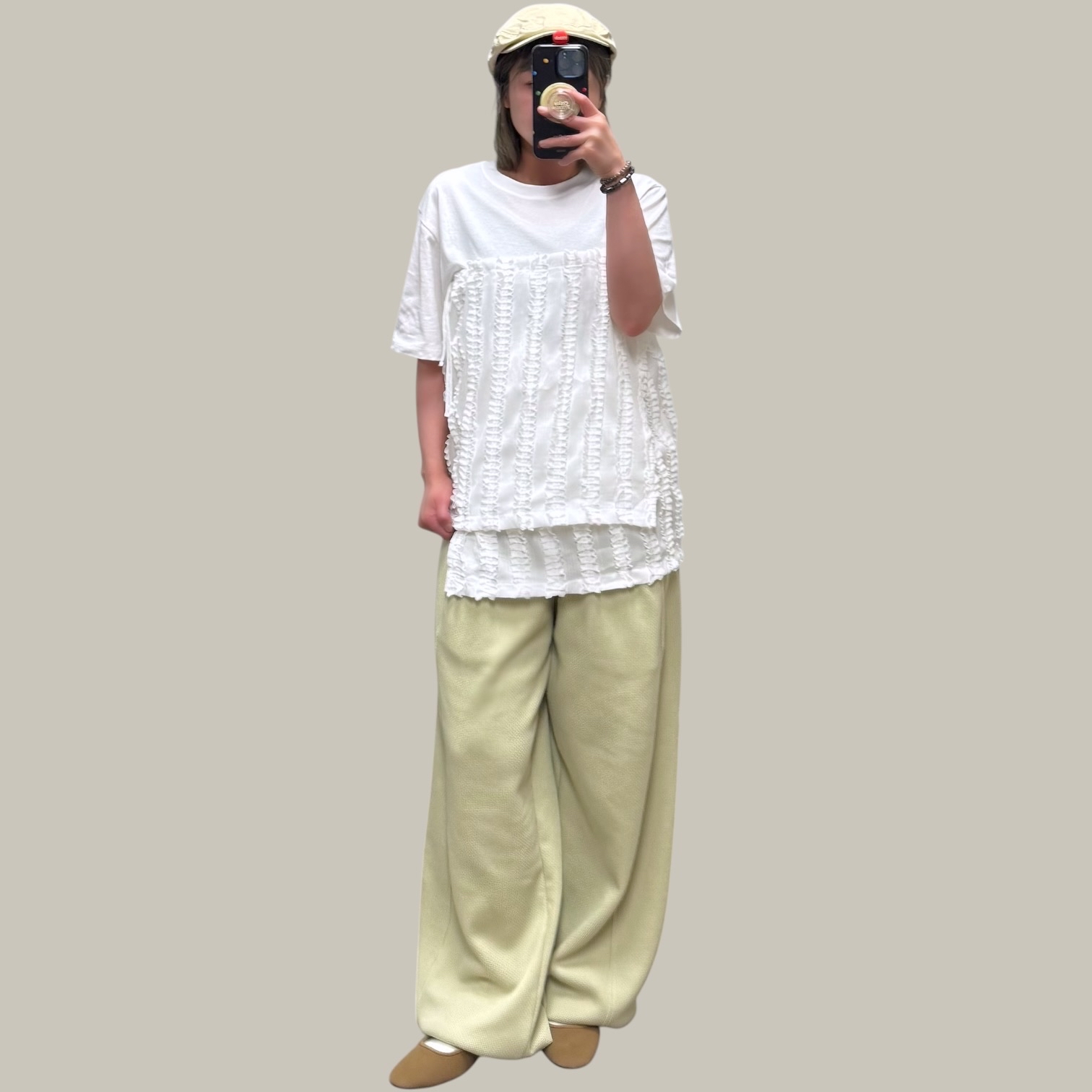 221018 立體直紋綁帶裙