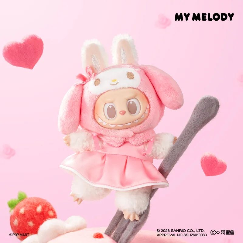 原裝正版 Pop Mart 泡泡瑪特  labubu sanrio合作系列公仔掛飾 隨機抽出