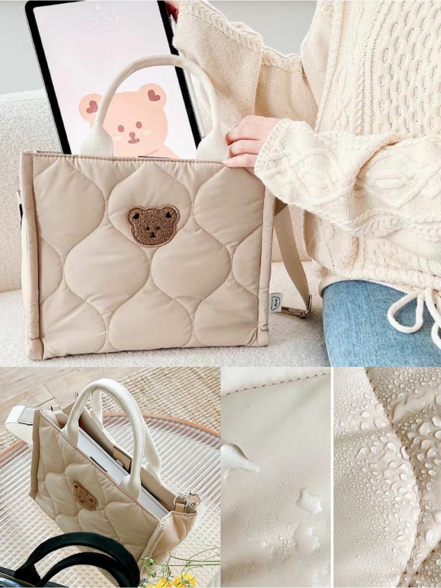 Dottodot Wave Tote Bag(Black)