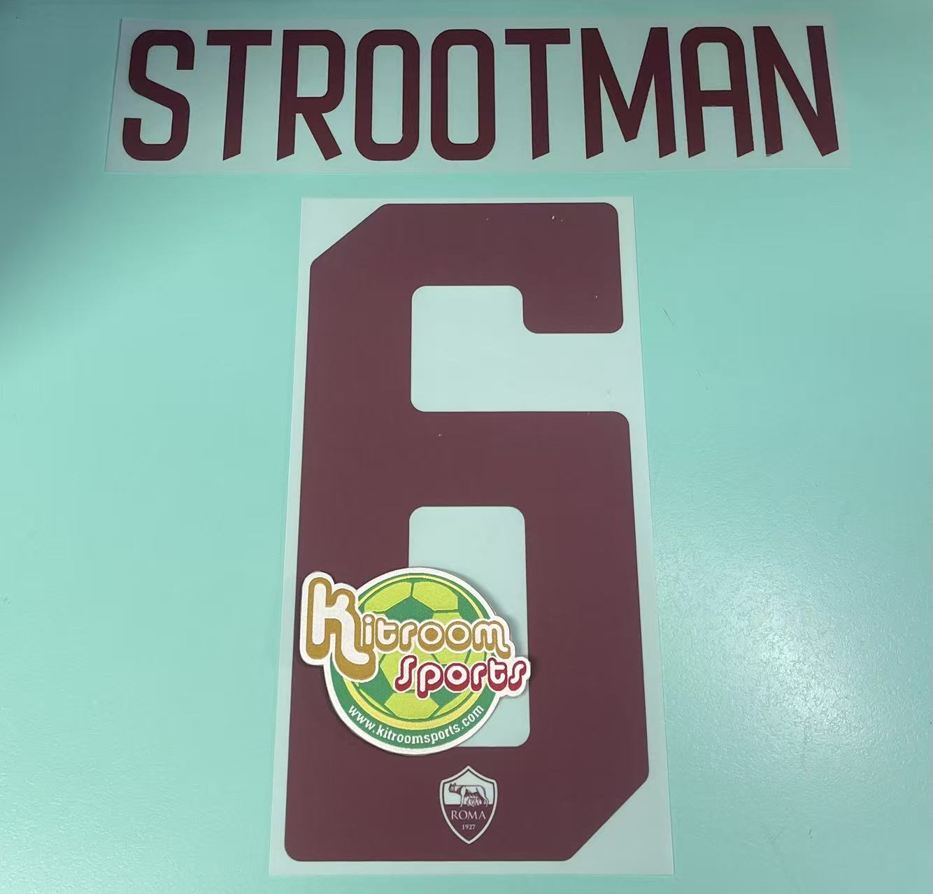 2017-18 Roma Away Nameset #6 STROOTMAN