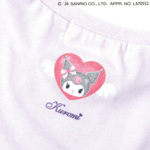 🆕【⭐訂購⭐】🇯🇵日本直送🌀#Kuromi / #Melody 層疊褶皺 前後天使印花圖案 接觸涼感 喇叭袖長身上衣🌀 [ELFA-0049][260705]