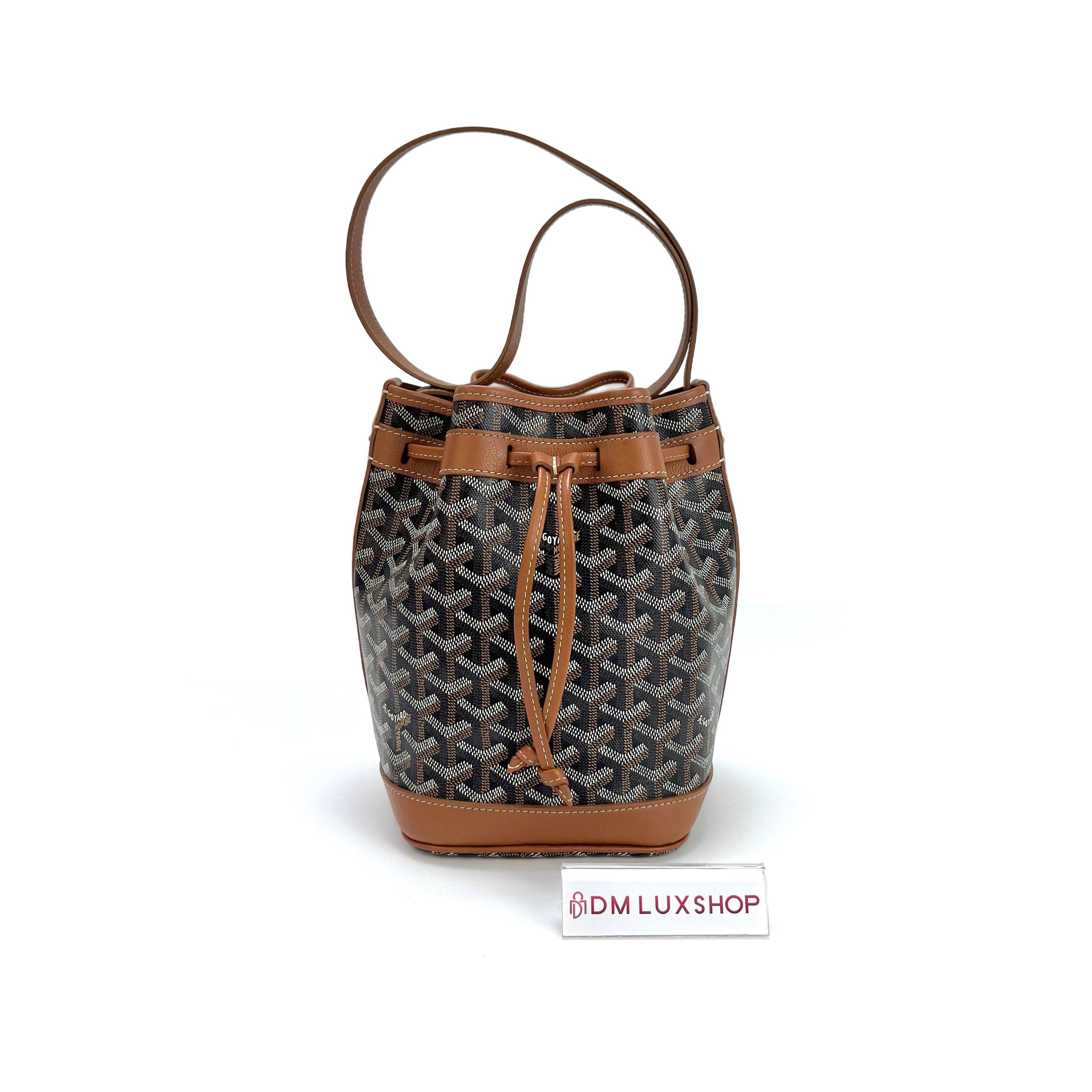 Goyard Petit Flot Brown Bucket Bag