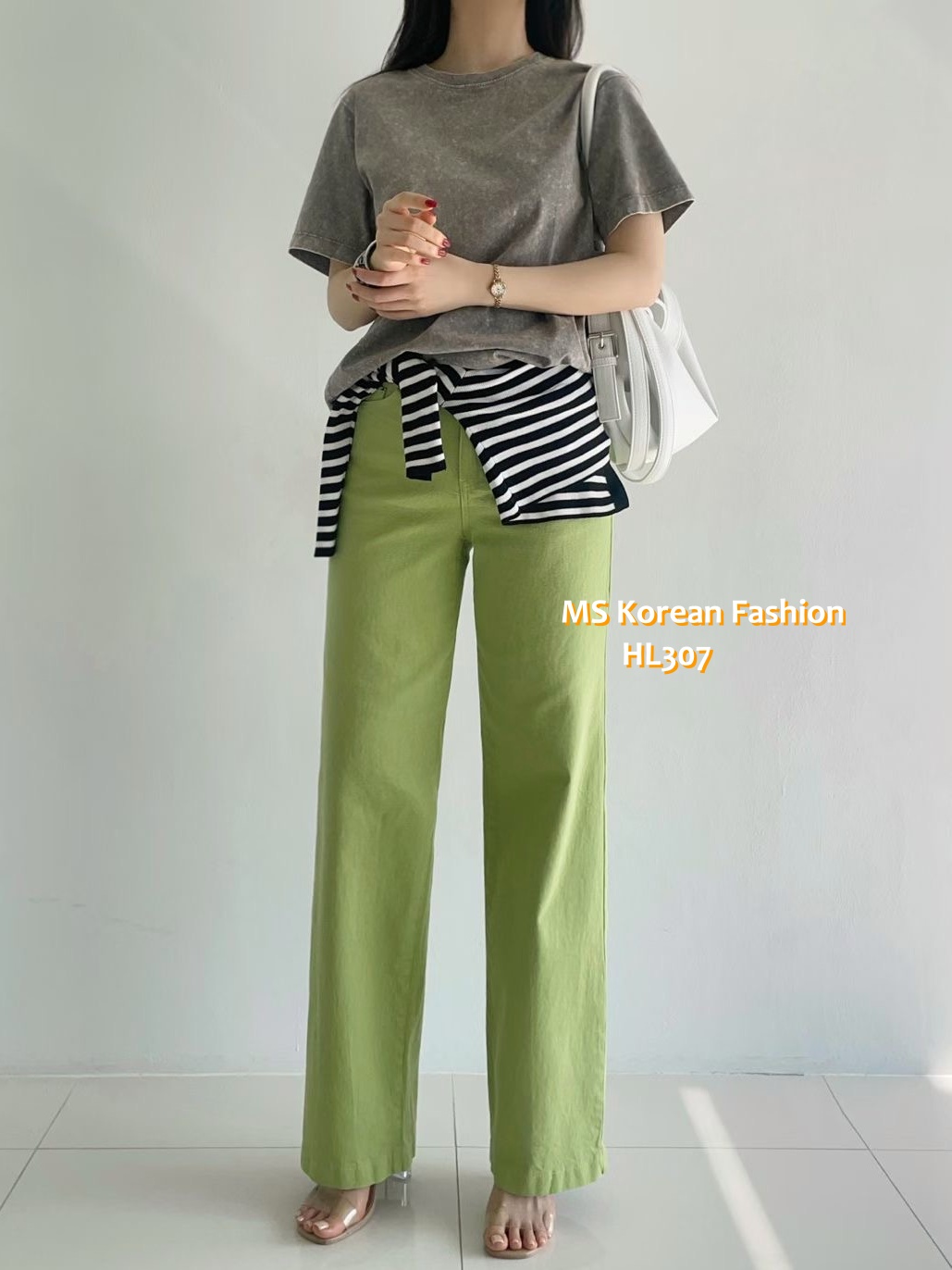 HL307 韓國🌼Howluk春版彈力棉闊筒褲