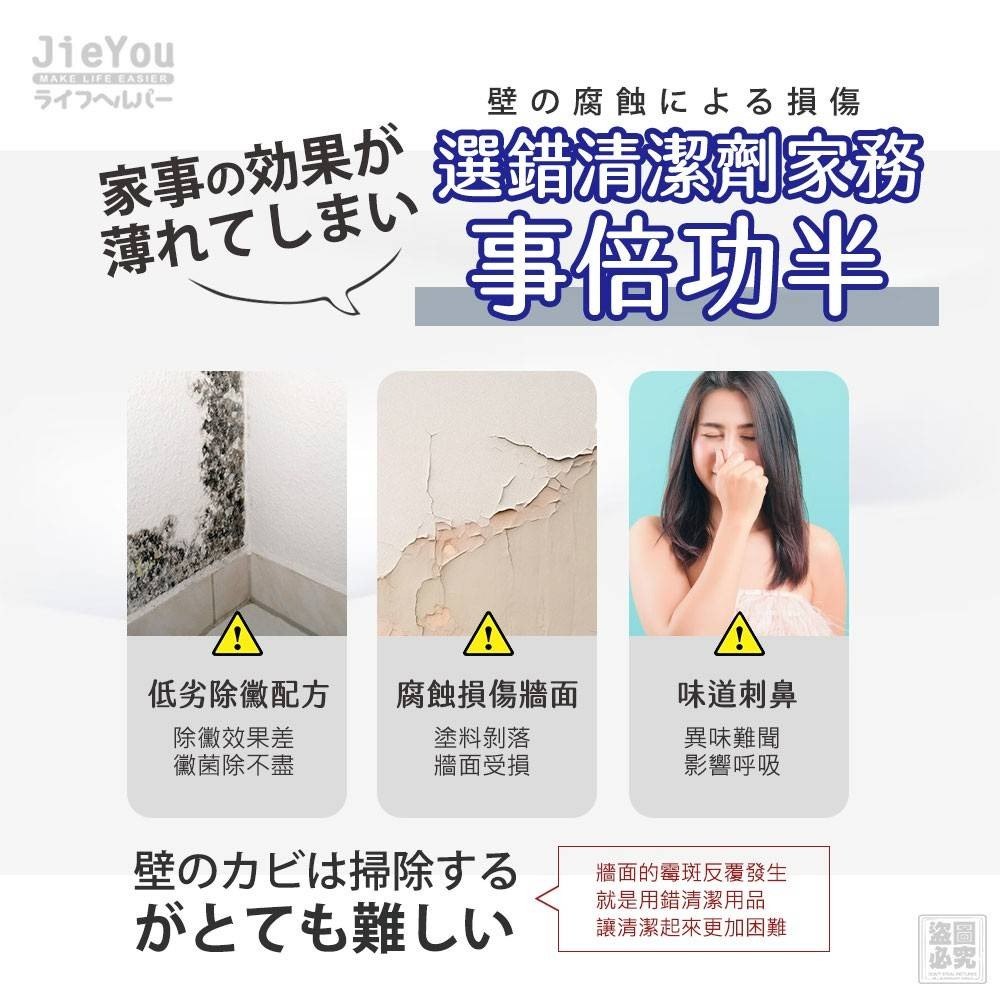 日本JieYou-牆體深層除霉噴劑500ml