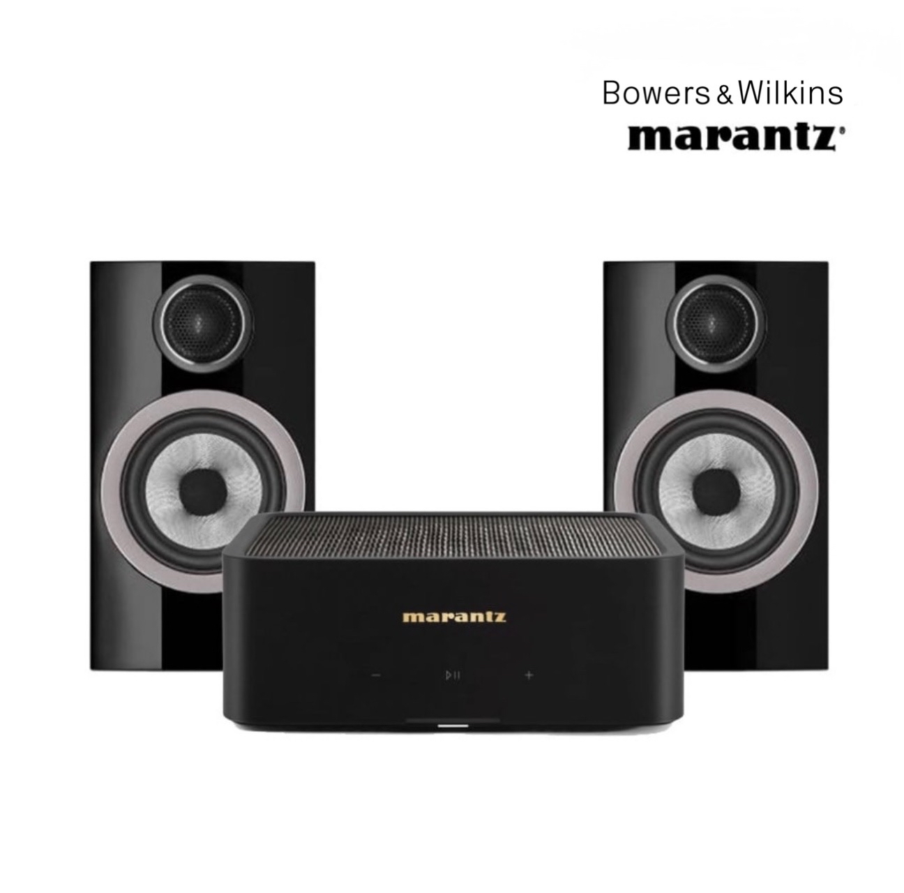 Bowers & Wilkins707 S3 X Marantz M-1 Integrated Amplifier HiFi Set (Black)