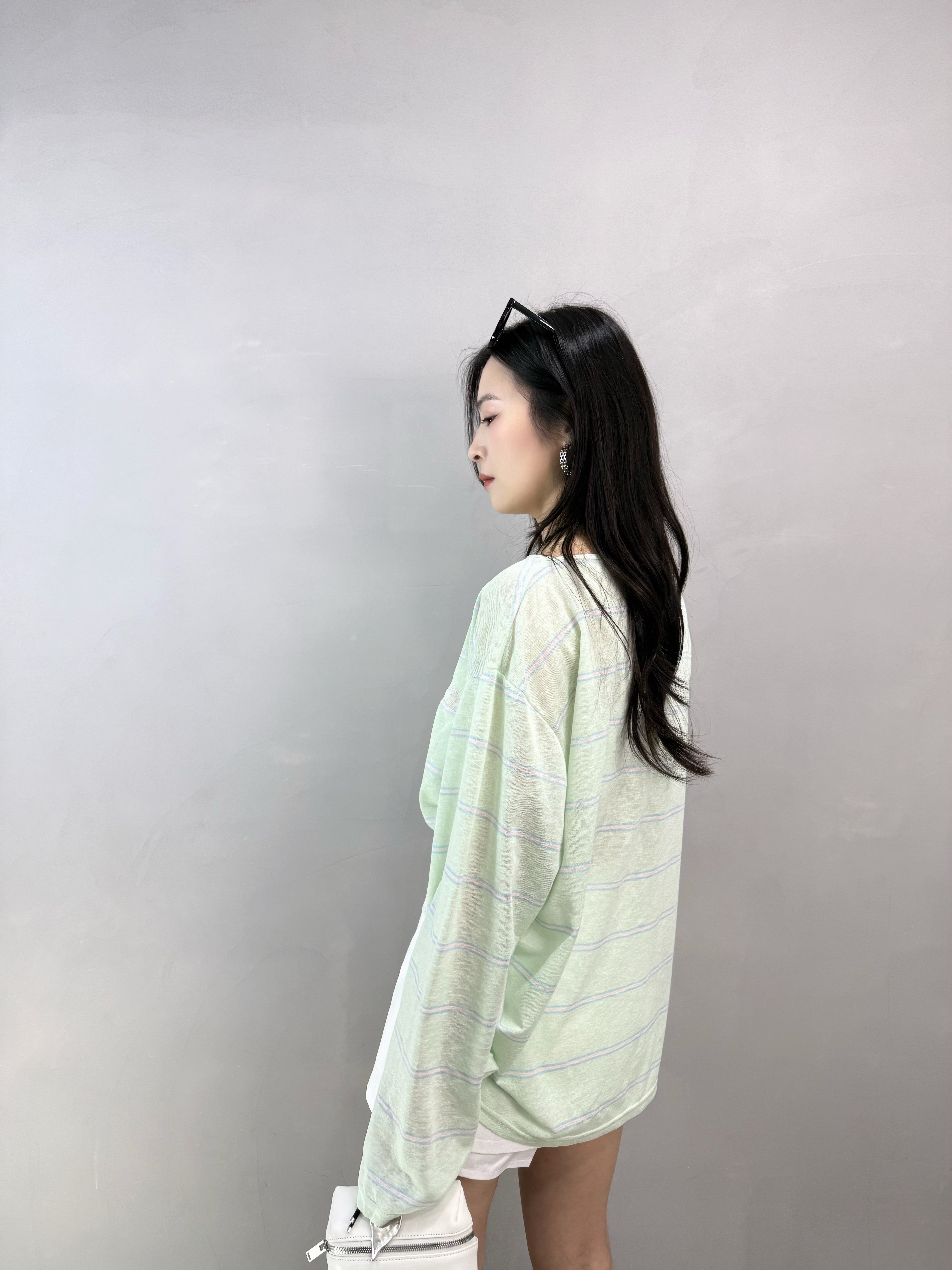 N81 刺繡字橫間防曬Tee