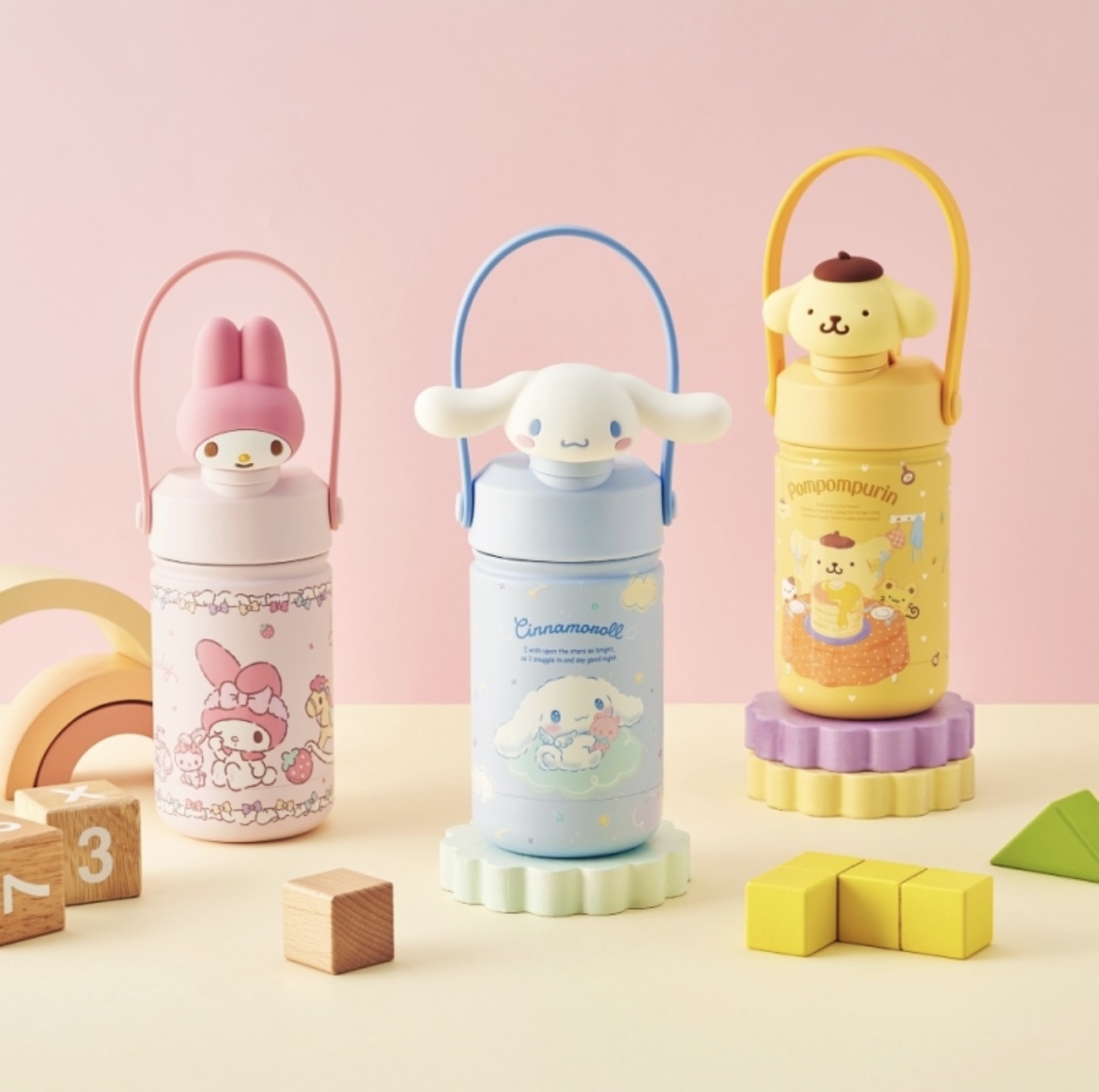 LocknLock x Sanrio 立體公仔雙飲保溫壺 390ml🩷🩵