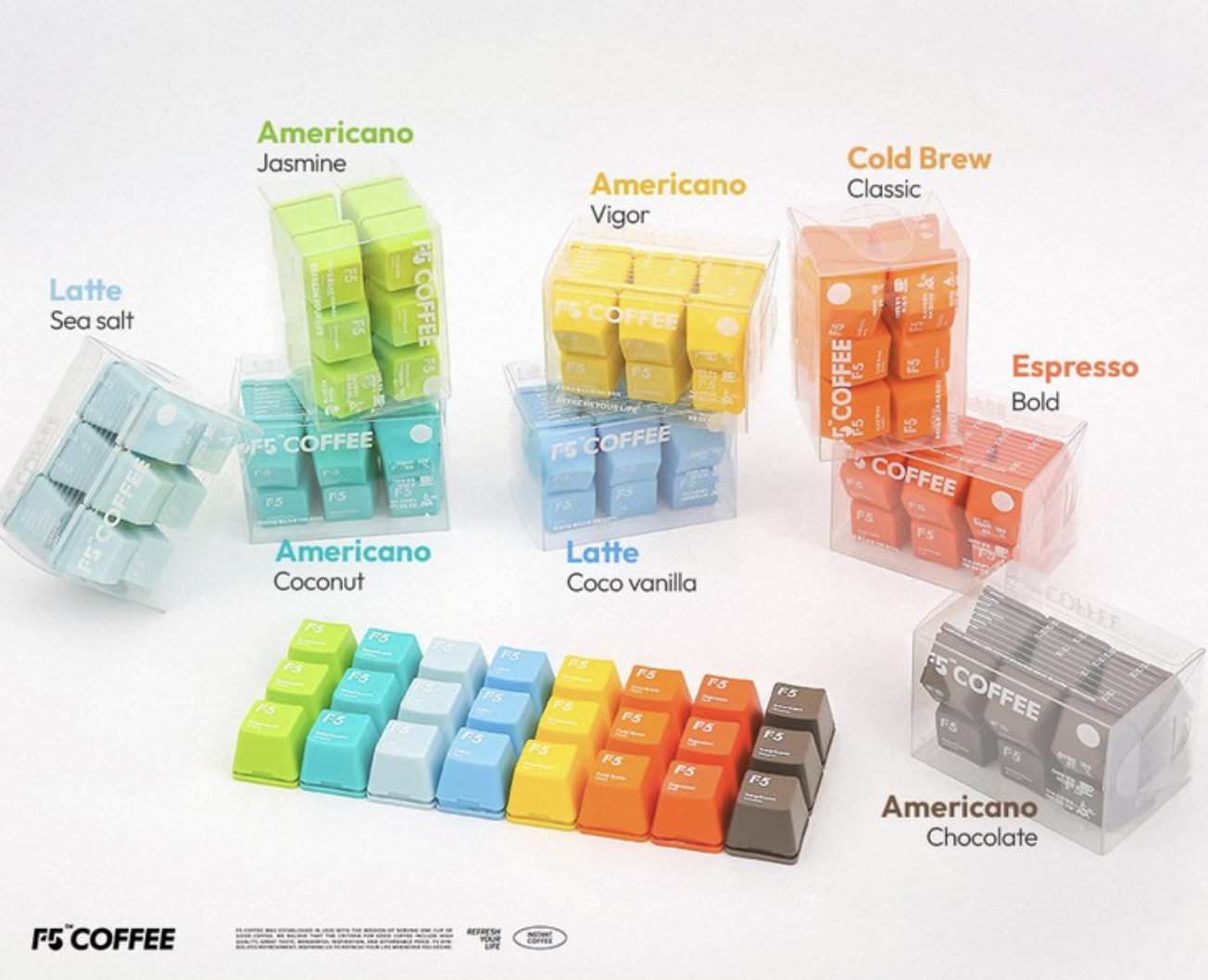 韓國 F5 核心冷萃咖啡 8種口味 任選 12入 /盒｜Premium Cold Brew Coffee 