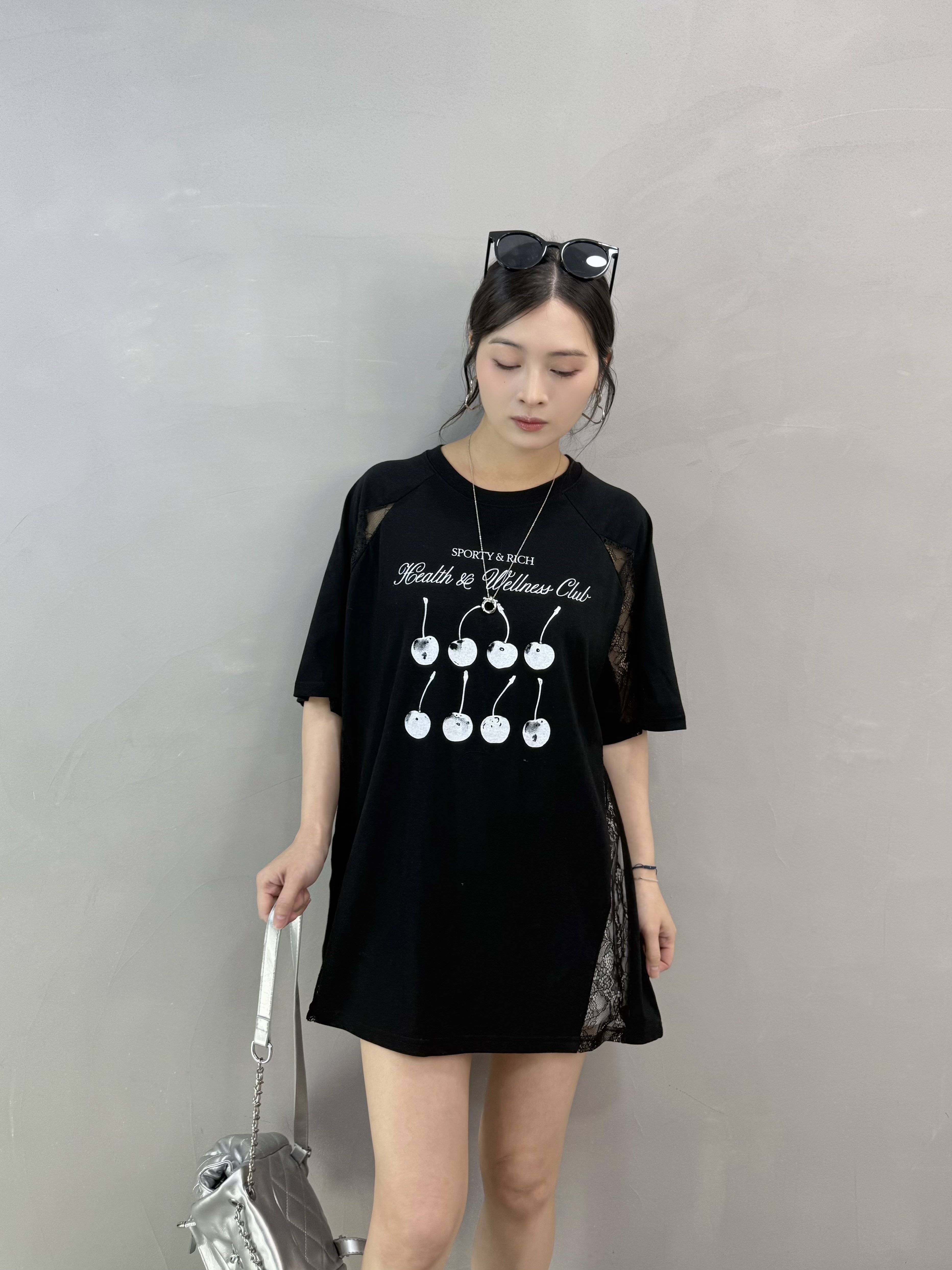 Y76 Lace 車厘子Tee
