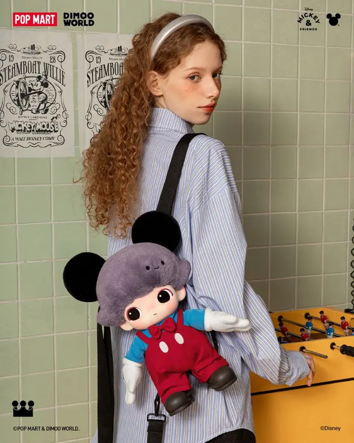 📦訂購 台灣代購 POP MART 泡泡瑪特 DIMOO WORLD ×迪士尼系列米奇搪膠毛絨包