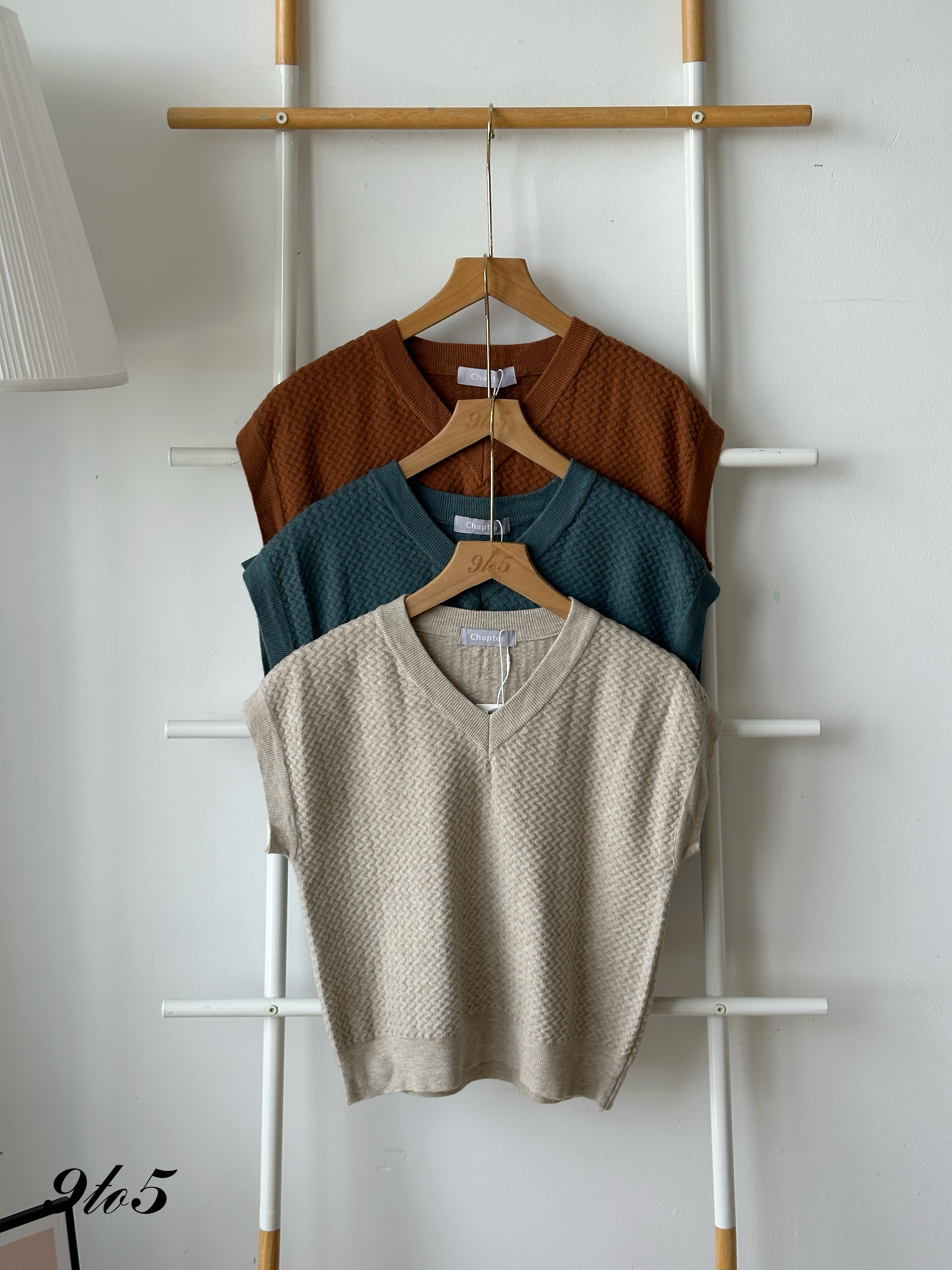 T4174 V Neck Knit Top - 3 Colors 
