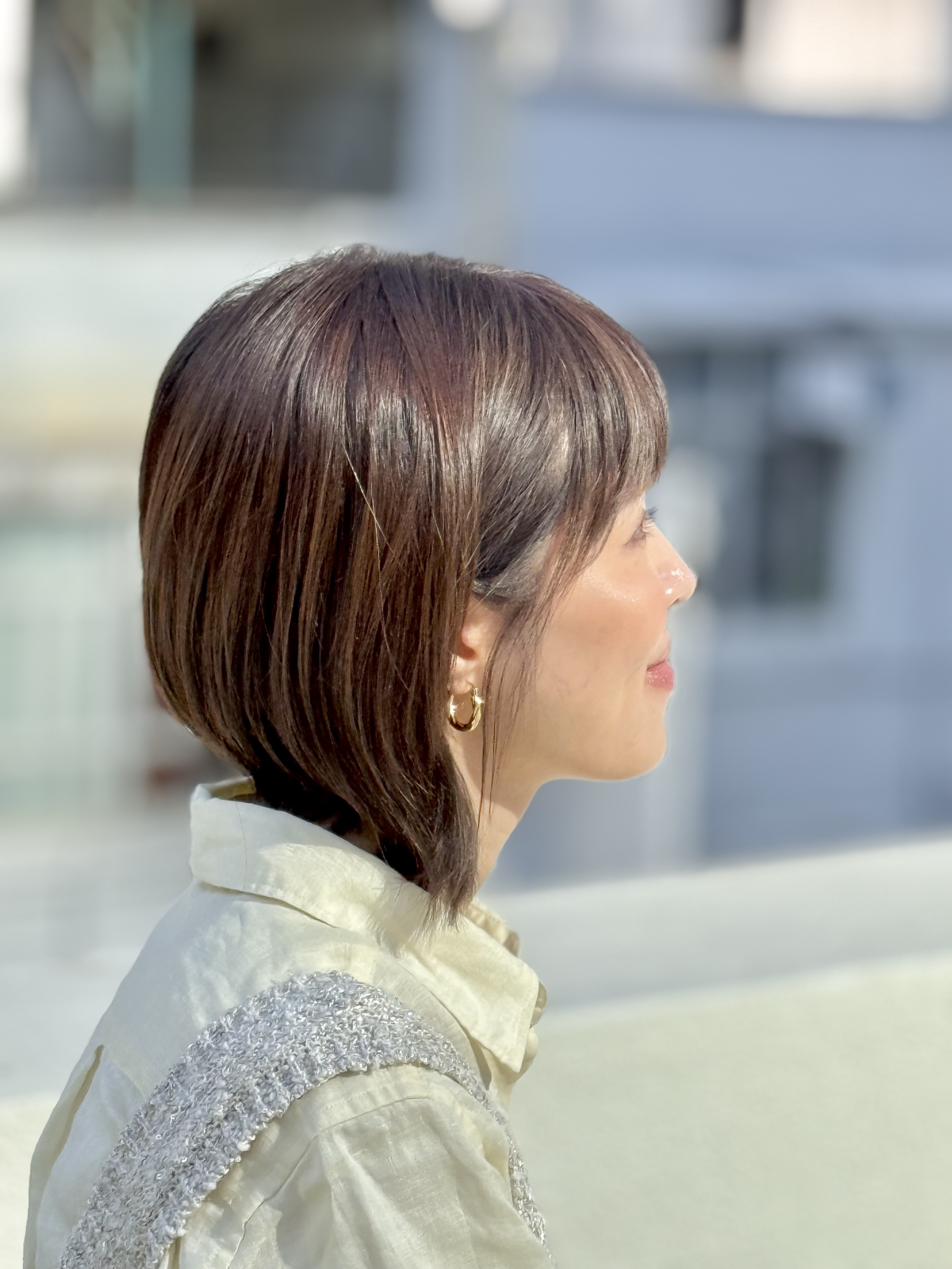 Gold circle stainless earring