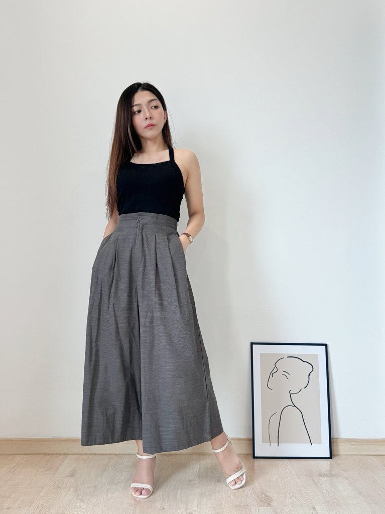 Cotton Linen Straight Wide Leg Trouser 必入！小个子梨形也能穿出大长腿！休闲直筒阔腿棉麻长裤 （3 Colours )