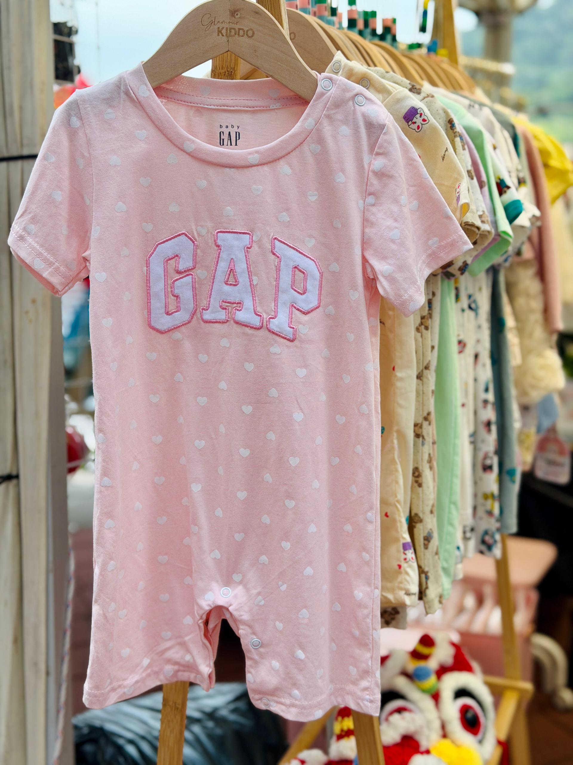 Baby GAP Pink Heart Print Romper