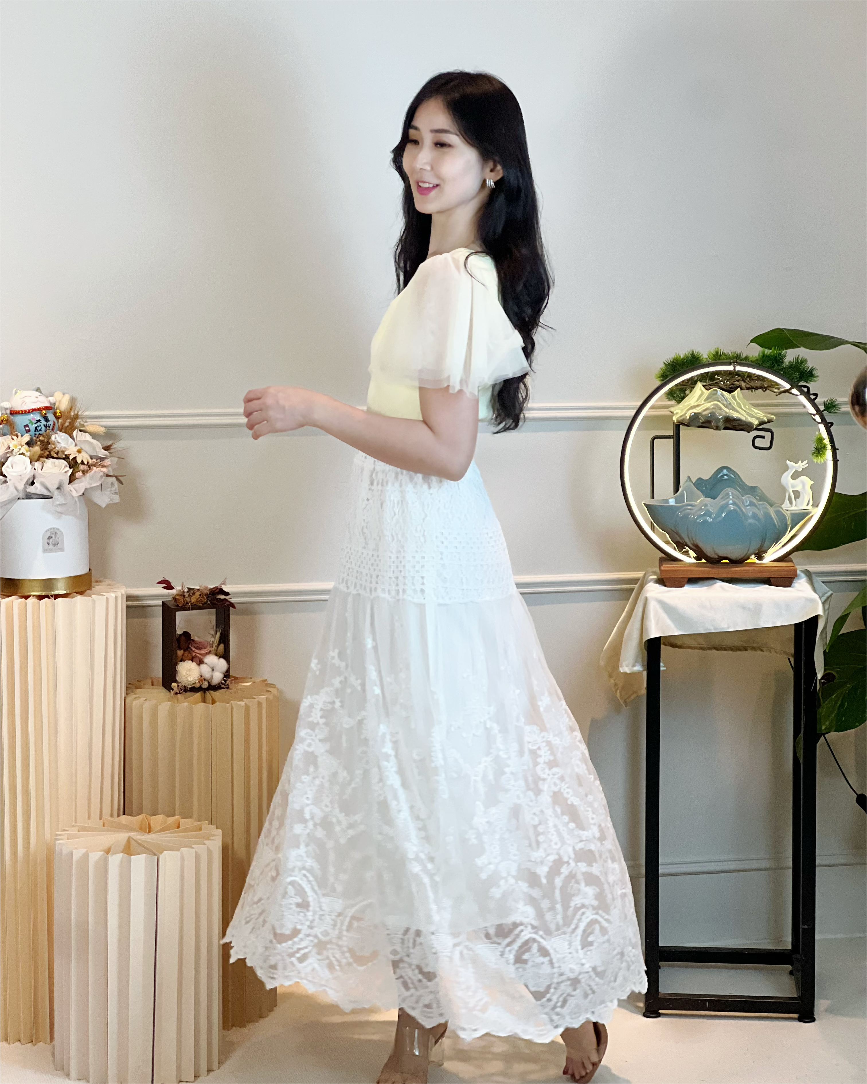 5100 Harper Riley Lacey A Line Skirt 