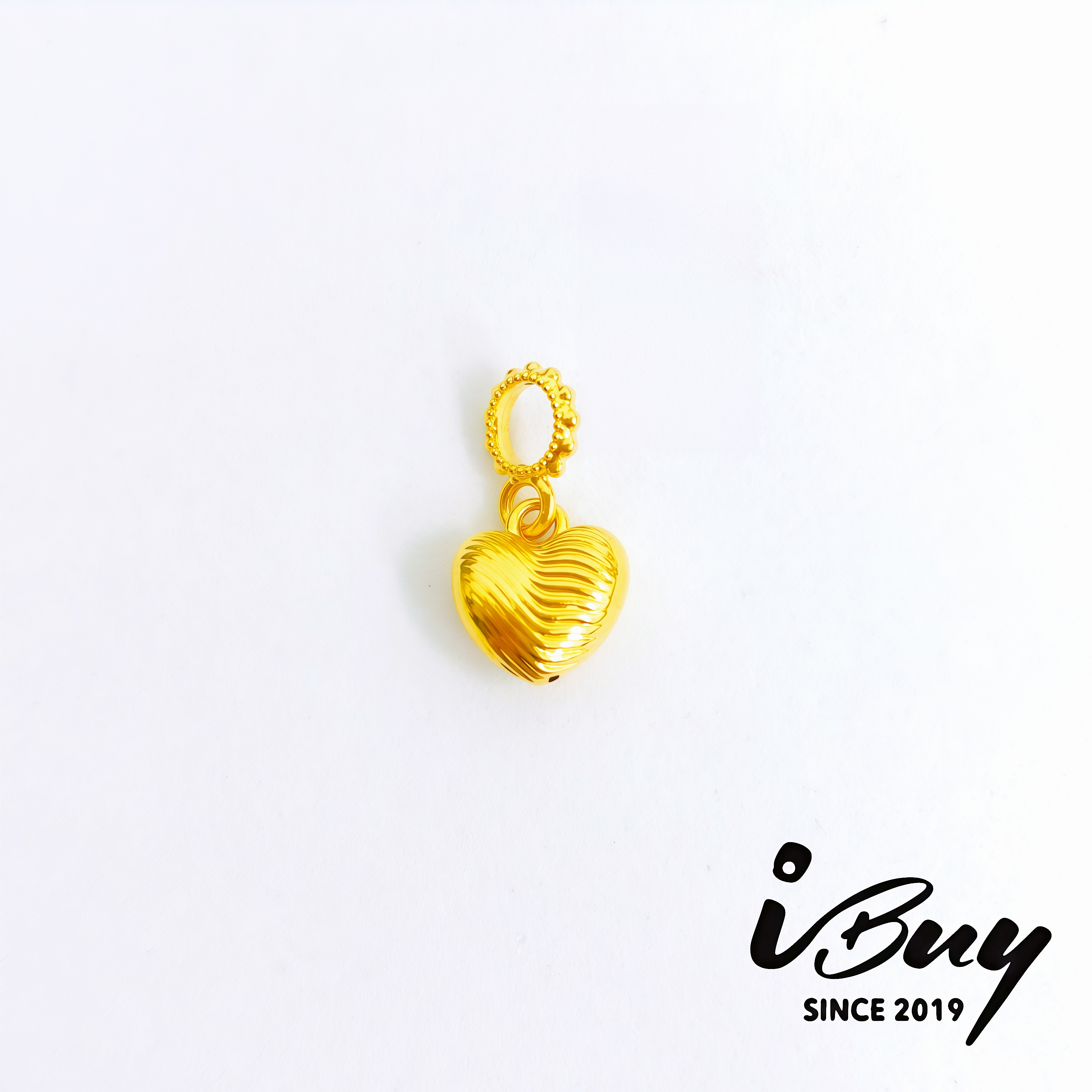 916 HARD GOLD WAVY PATTERN HEARD BEAD 916 硬金 波浪纹爱心
