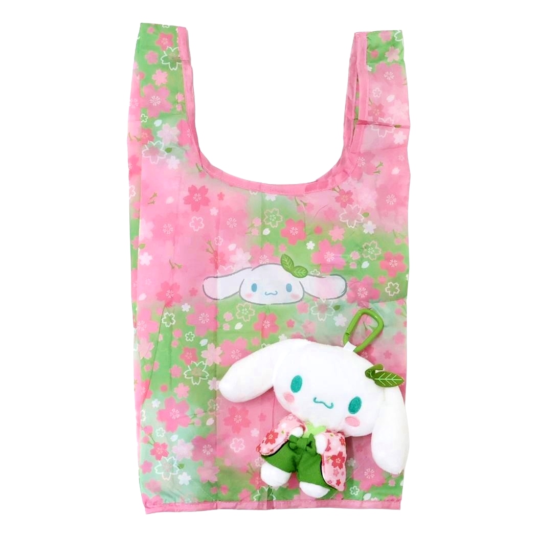 現貨｜Sanrio Cinnamoroll 玉桂狗 抹茶和服 日版 手挽 環保袋 + 毛公仔收納袋 (219886-25)