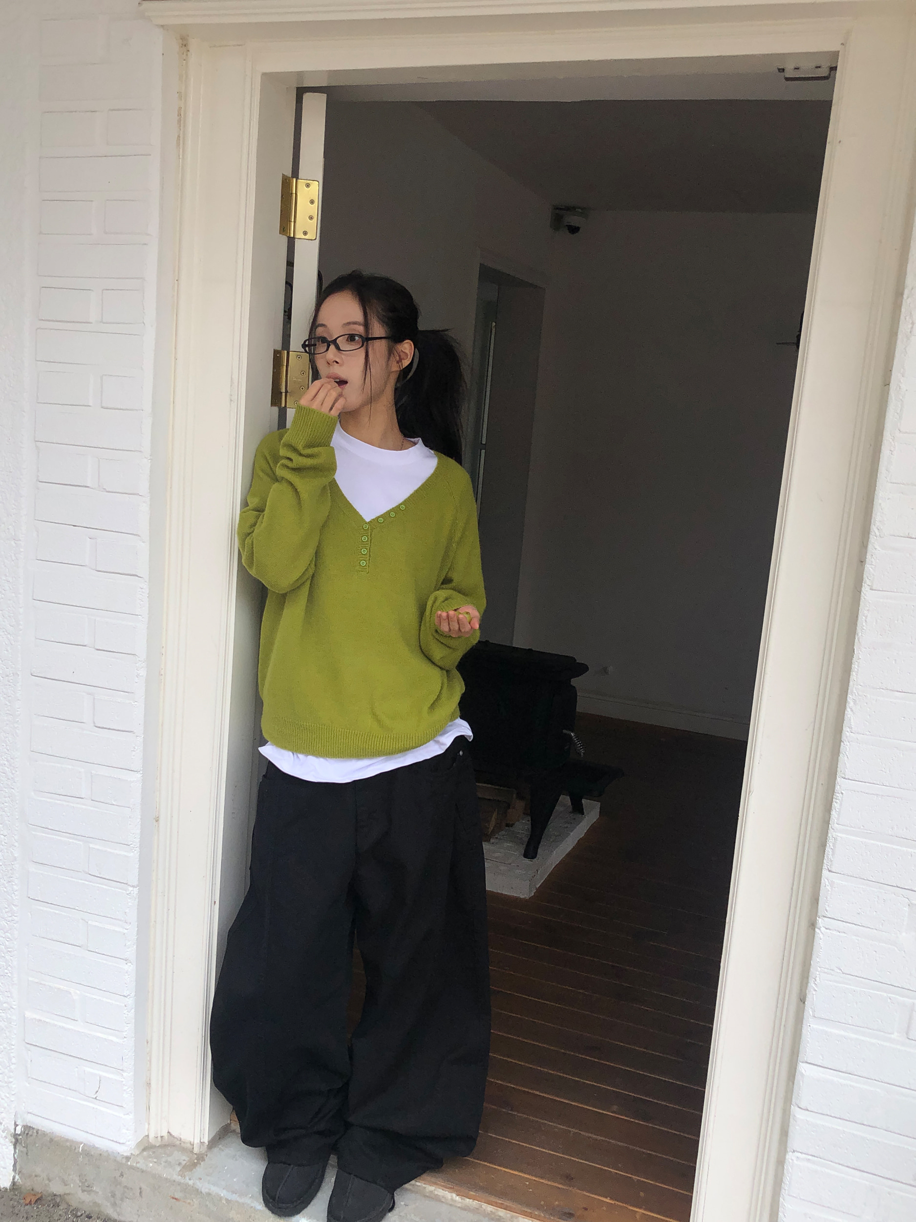 Side Pocket Wide-Leg Pants