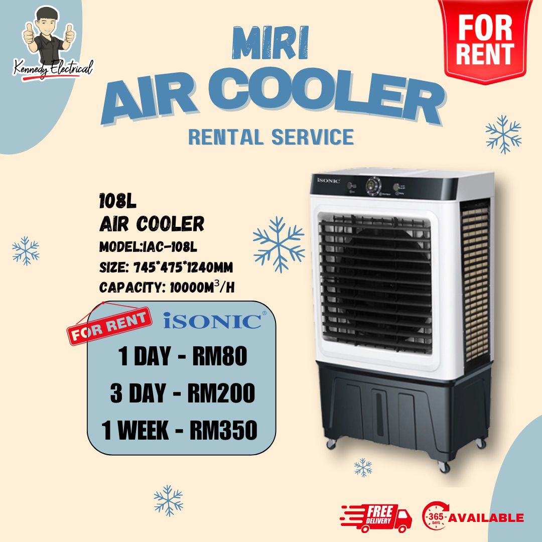 iSONIC 108L Air Cooler Rental Miri - Model IAC-108L