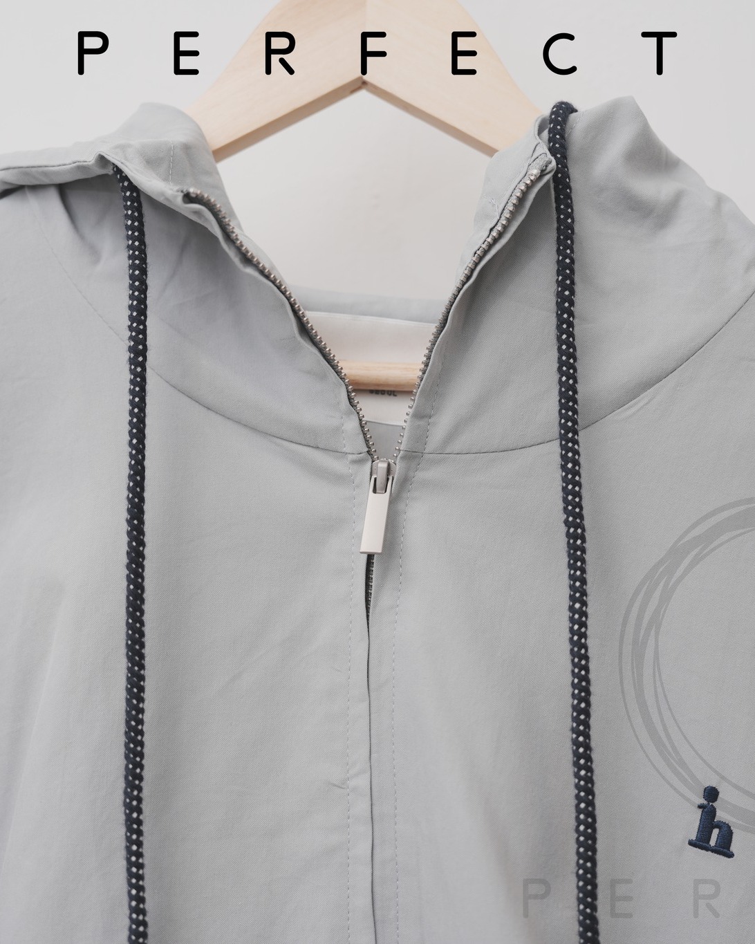 J0027_動感文青拉鍊外套 (氣質灰色）