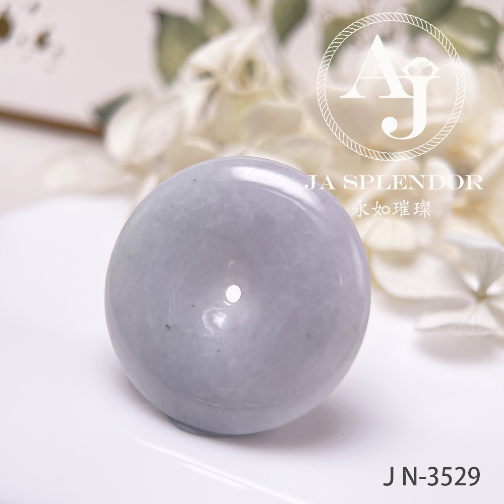 JN-3500/01/29 天然翡翠A玉 淡紫大平安扣吊墜【大特價】