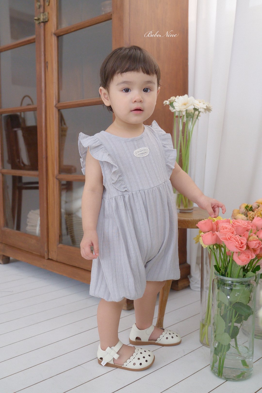 ☀️預訂 韓國直送☀️🇰🇷Bebenine兩色蕾絲標誌荷葉邊背心連身服