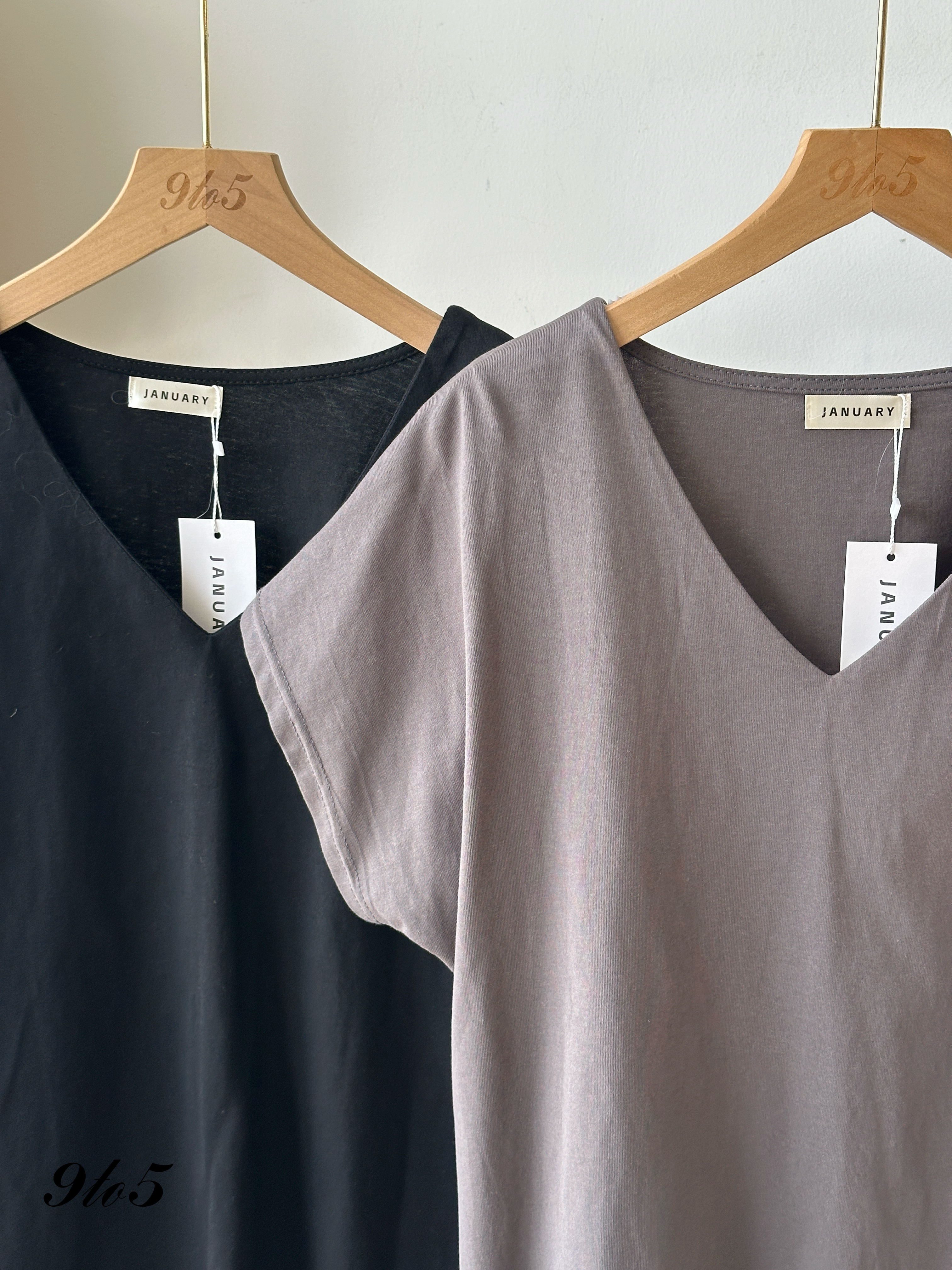 T4121 Cape Sleeve V Neck Tee - 3 Colors