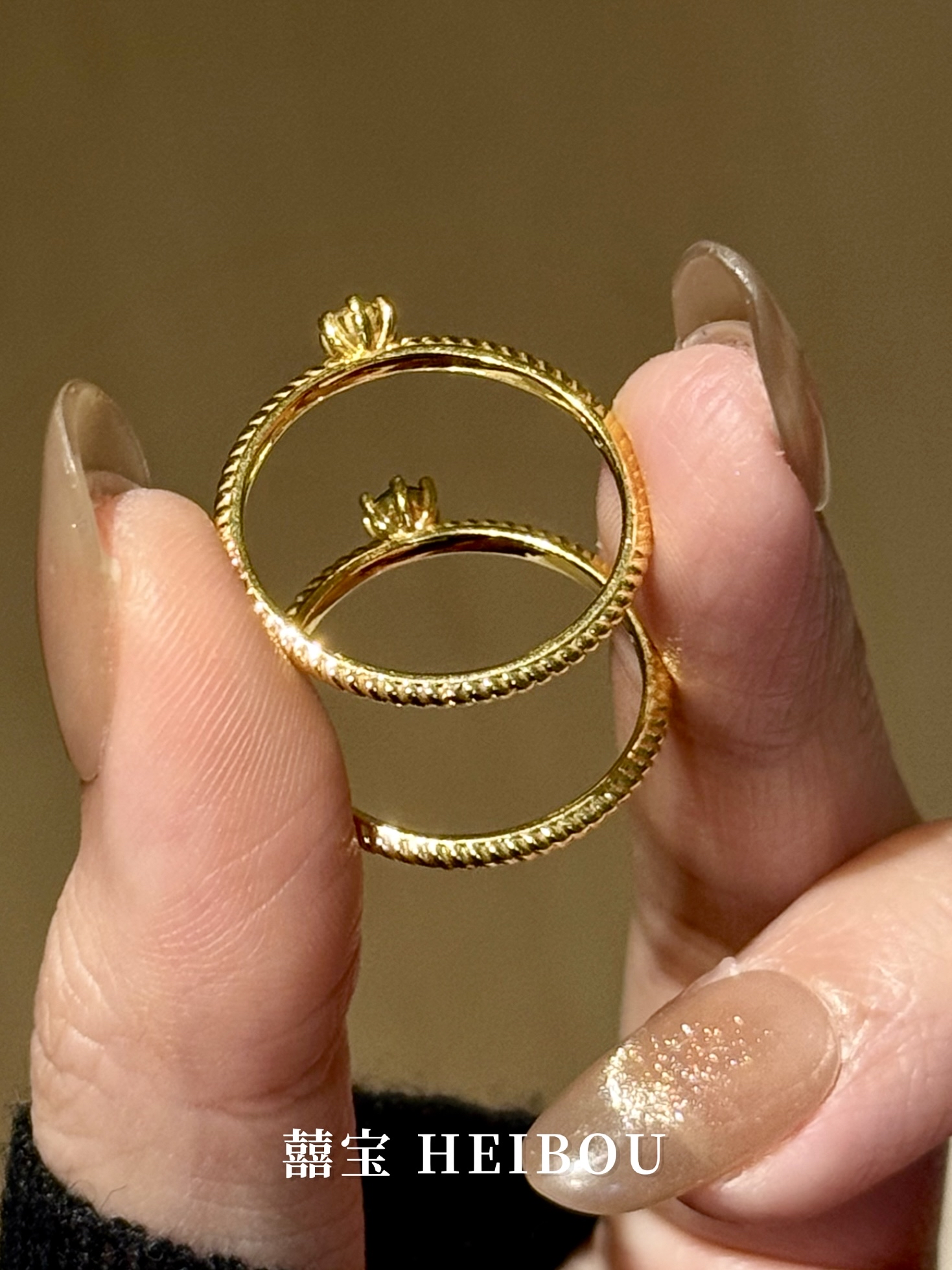 【6D镶嵌】麻花小钻戒指