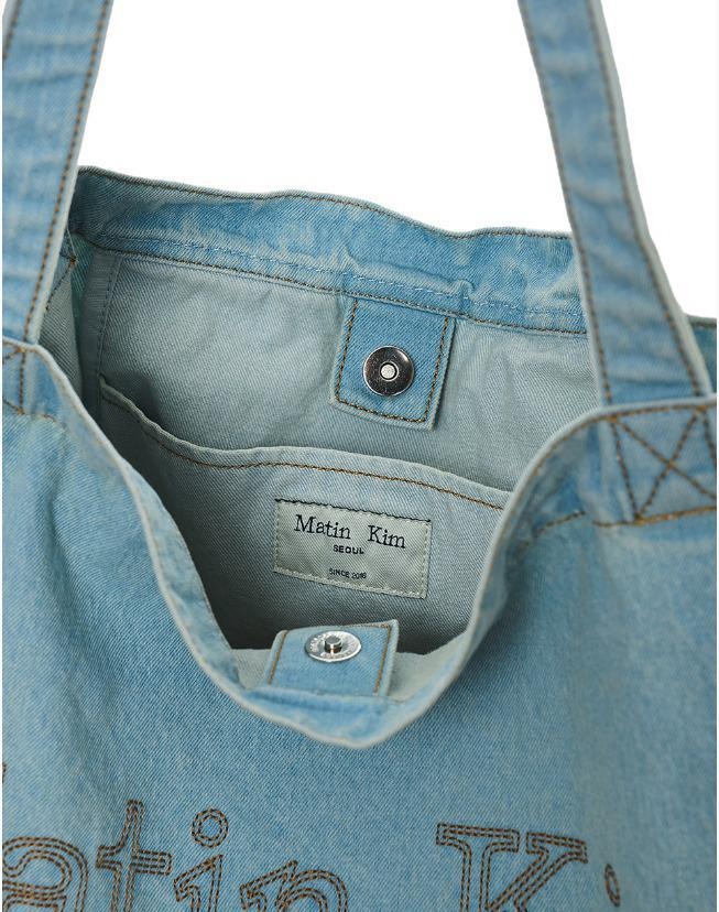 0913 韓國🇰🇷MK 經典LOGO STITCH DENIM 刺繡水洗牛仔大袋🎀9月尾 