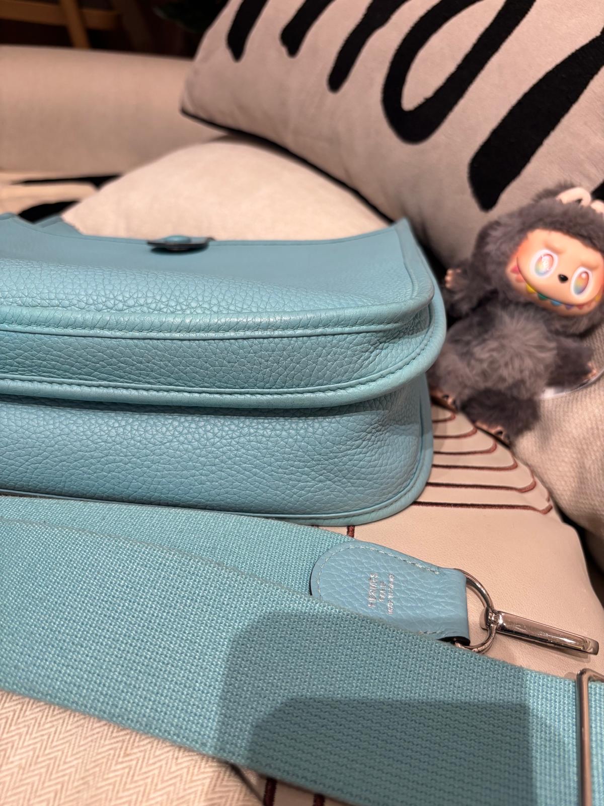 Hermes evelyne 29,STAMP T,blue atoll 100%Authentic ,95%new✅dust bag