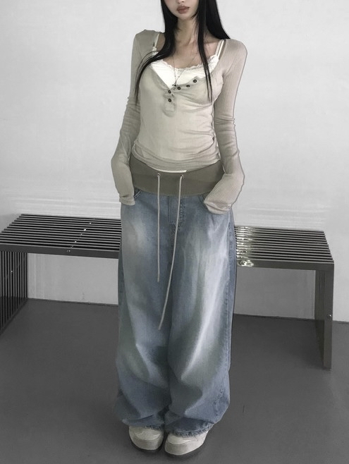 Slim Fit Lace Trim Bodysuit