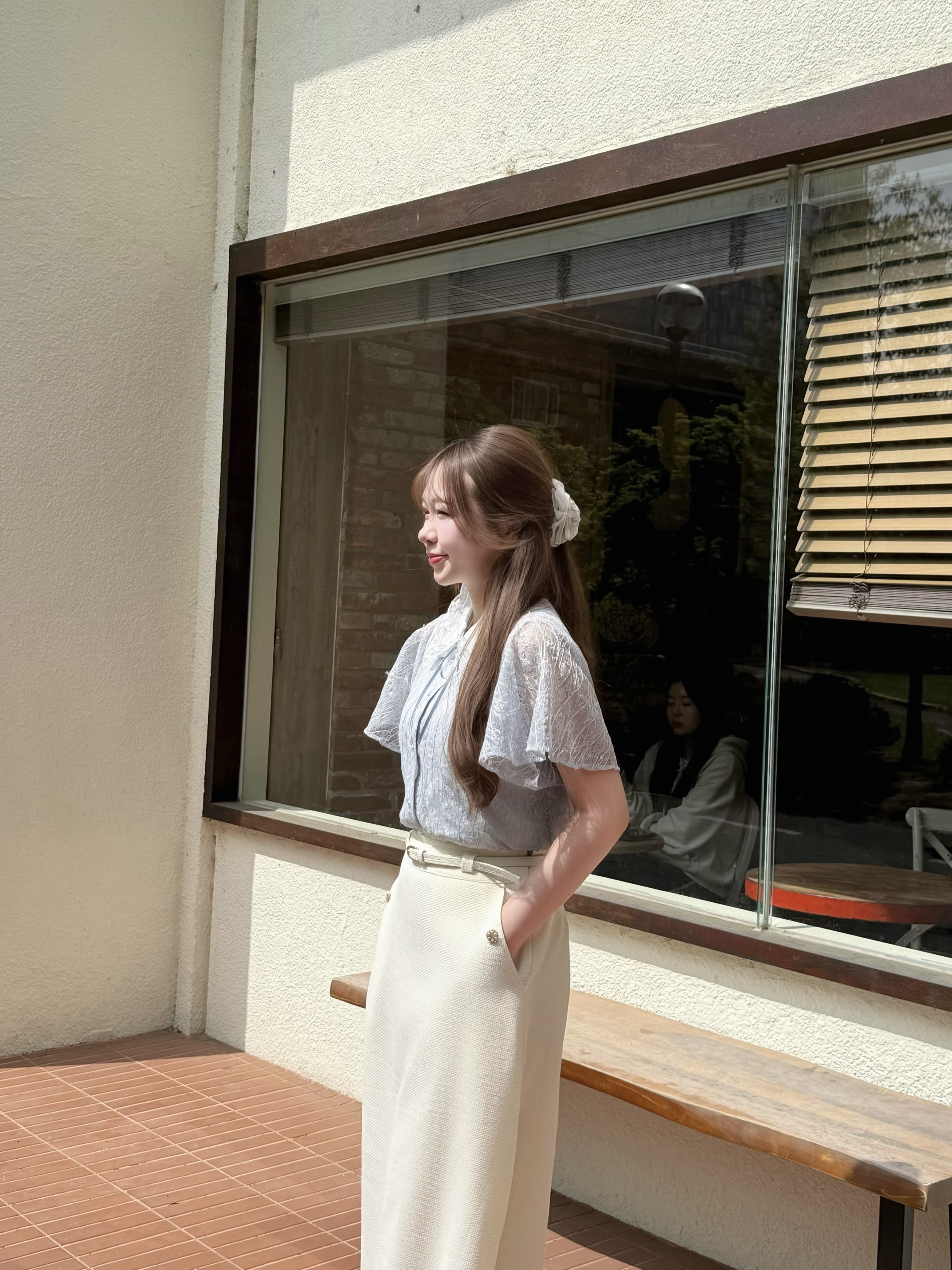 #HANNA-made# Tweed & Sash Flare Skirt Set