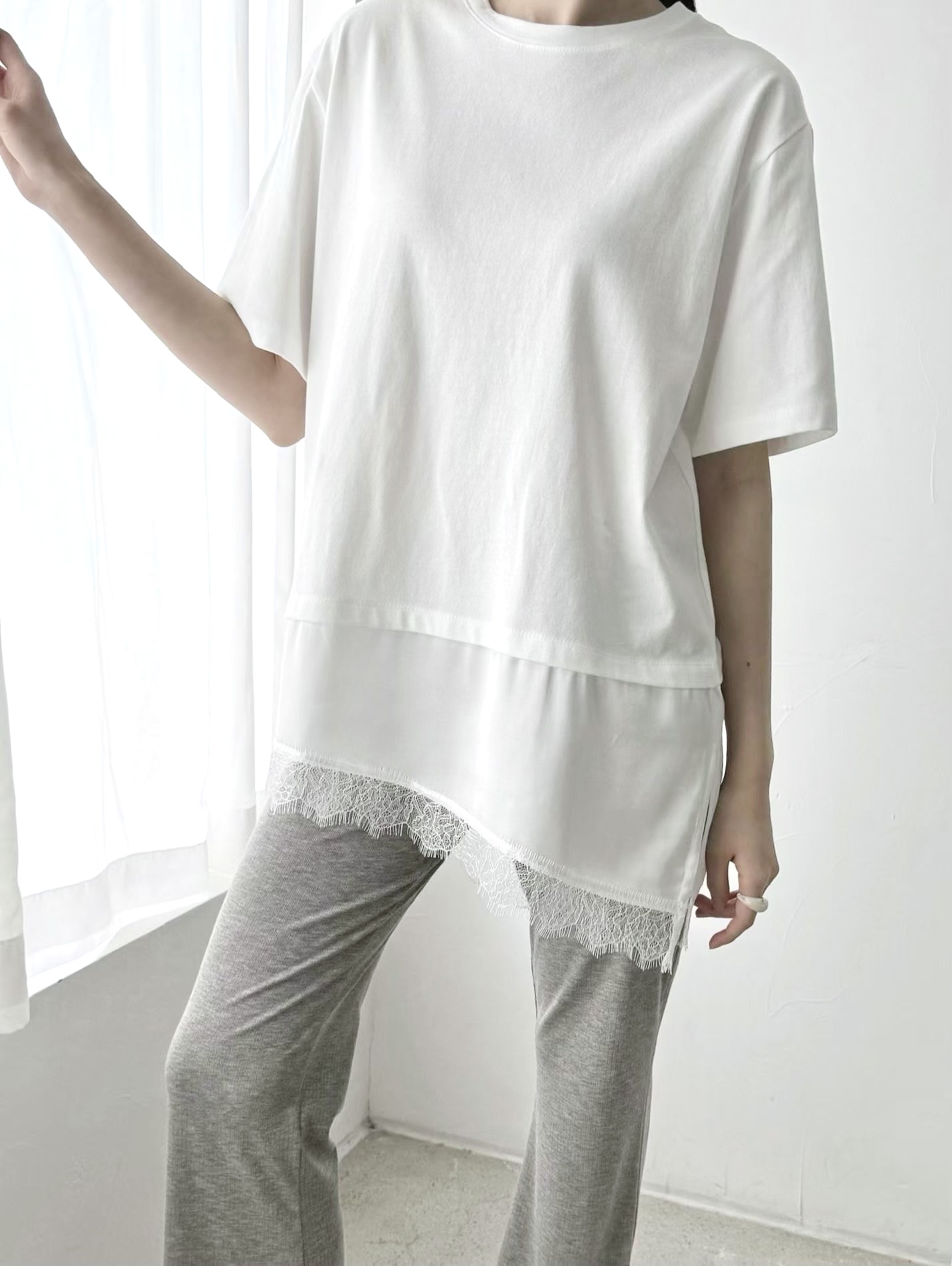 221150lace腳Tee