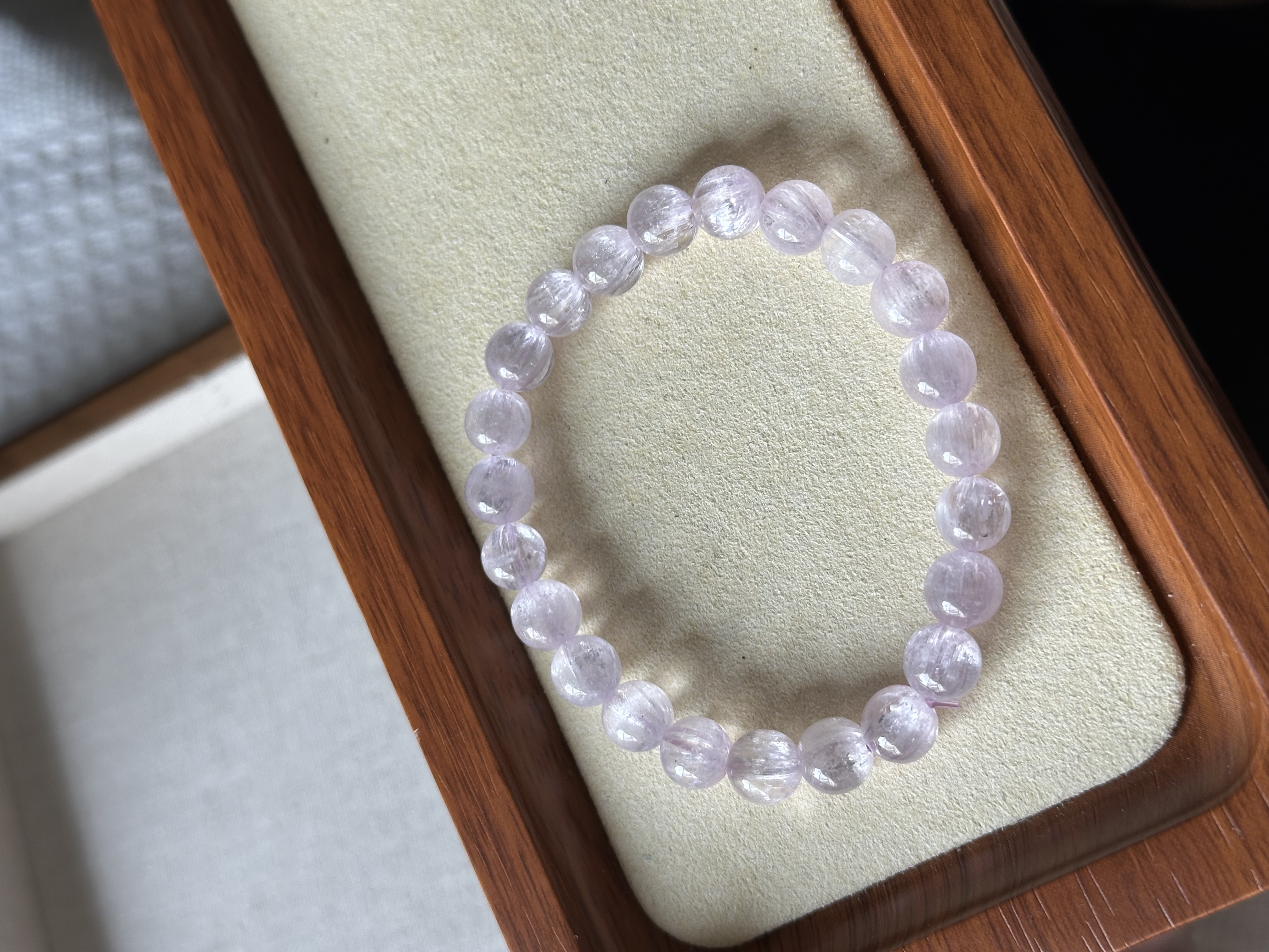 高货紫锂辉 ｜ Good grade Kunzite 8.4mm 