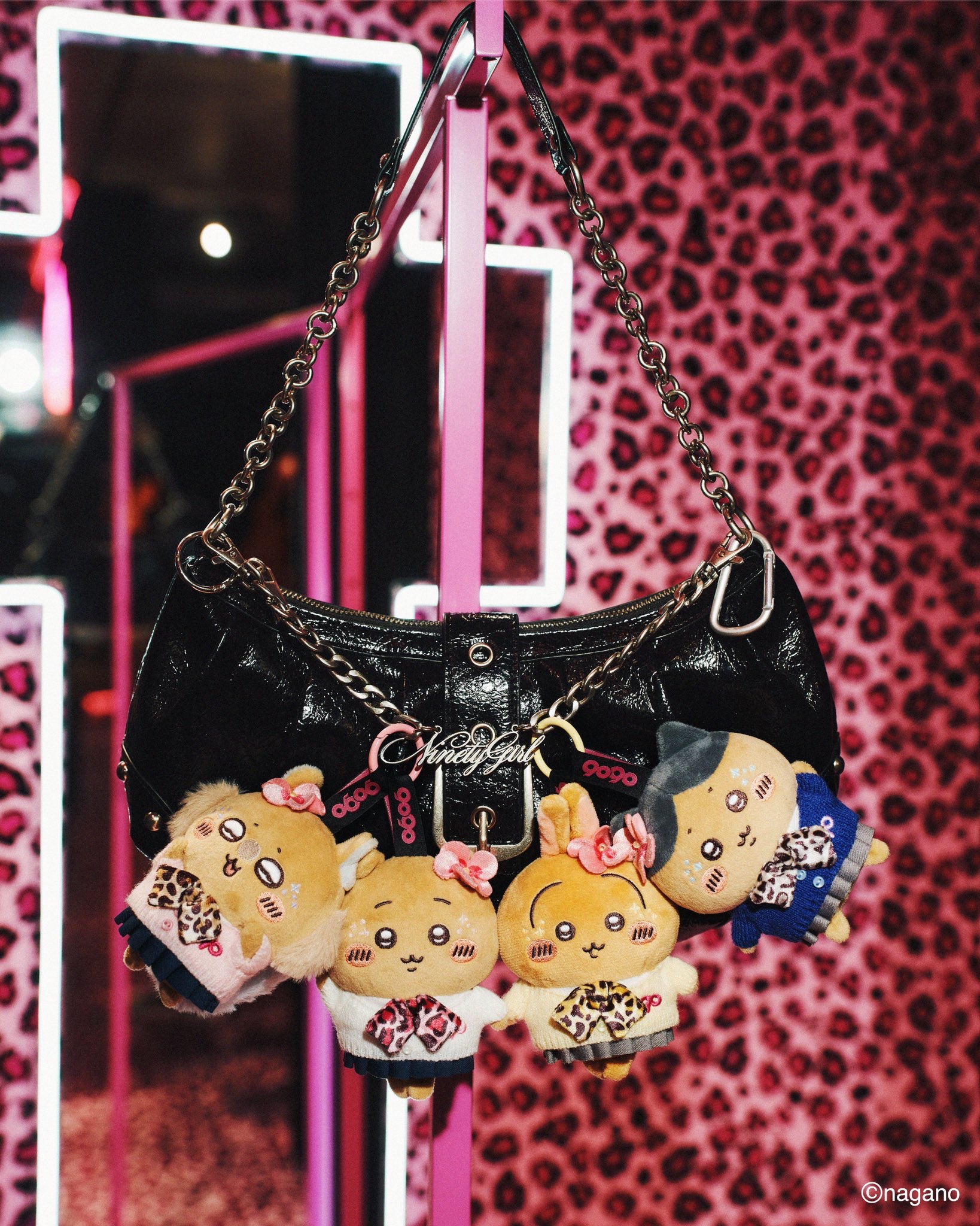 【日版官方受注】9090 x Chiikawa 小麥肌辣妹造型掛飾 - Chii仔