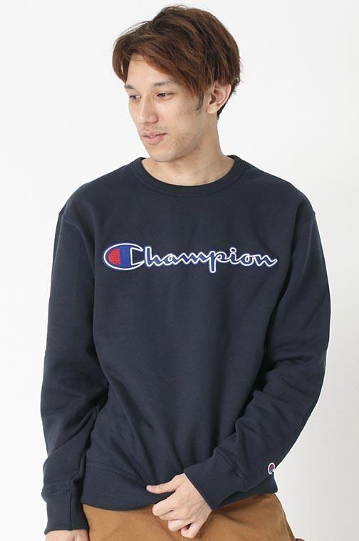 Champion 燙印Logo Sweater Navy KR3896