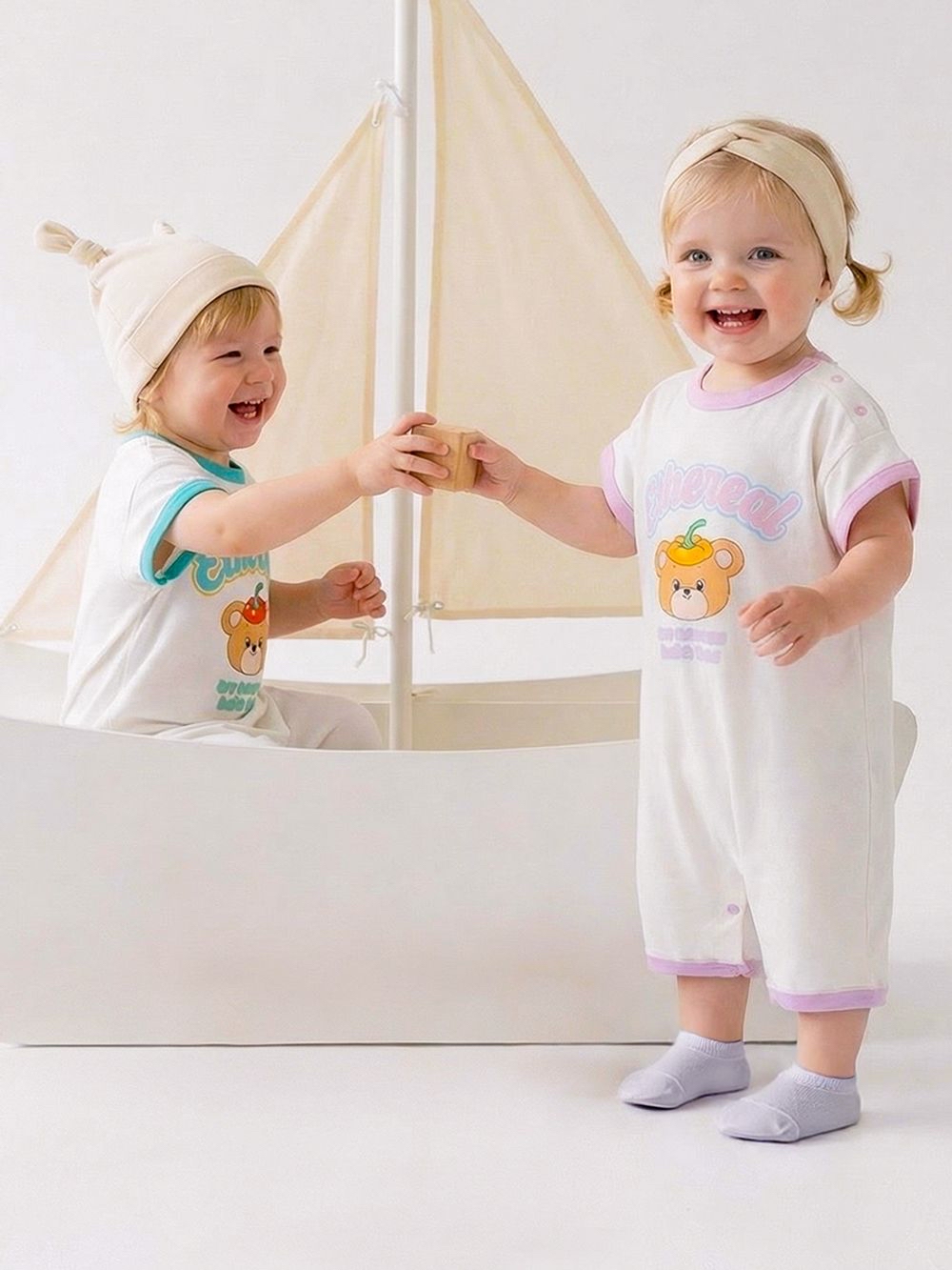 ☀️預訂 韓國直送☀️🇰🇷Milk Baby兩色辣椒小熊印花短袖連身服