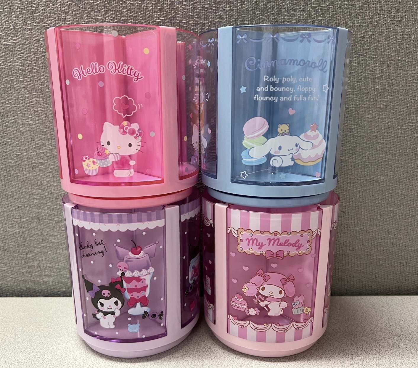 🎌日本直送🎌 Sanrio 卡通 4格旋轉筆筒（$89
